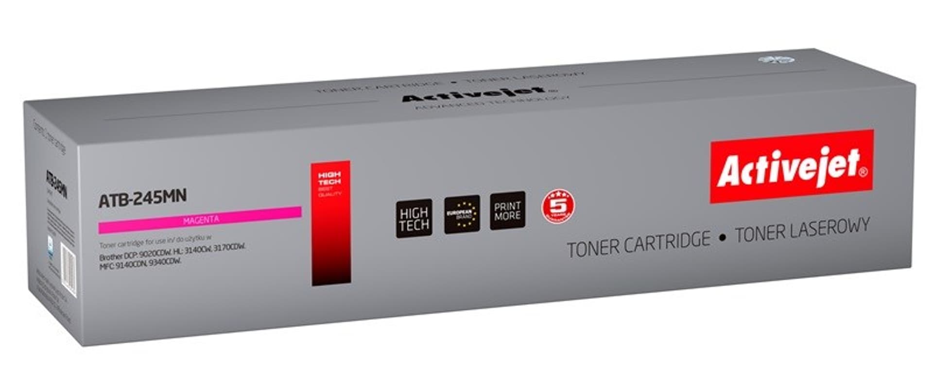 

Activejet Toner ATB-245MN (zamiennik Brother TN-245M; Supreme; 2200 stron; czerwony)