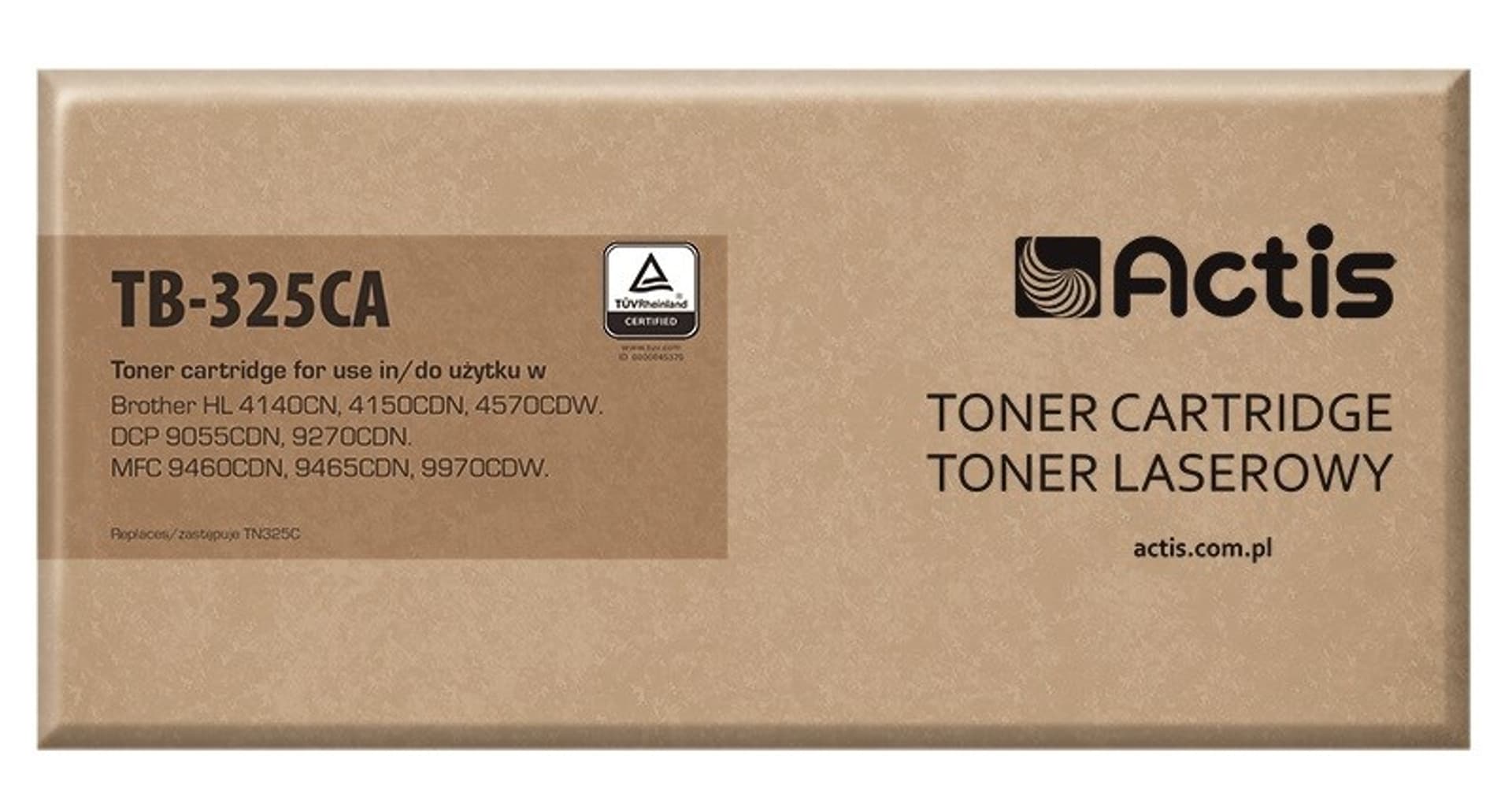 

Toner ACTIS TB-325CA (zamiennik Brother TN-325C; Standard; 3500 stron; niebieski)