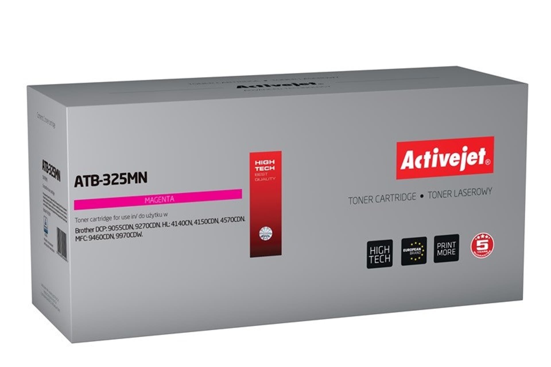

Toner Activejet ATB-325MN (zamiennik Brother TN-325M; Supreme; 3500 stron; czerwony)