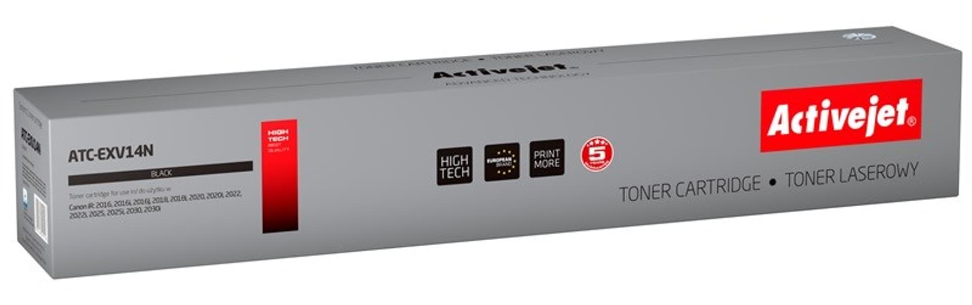 

Toner Activejet ATC-EXV14N (zamiennik Canon C-EXV14; Supreme; 8300 stron; czarny)