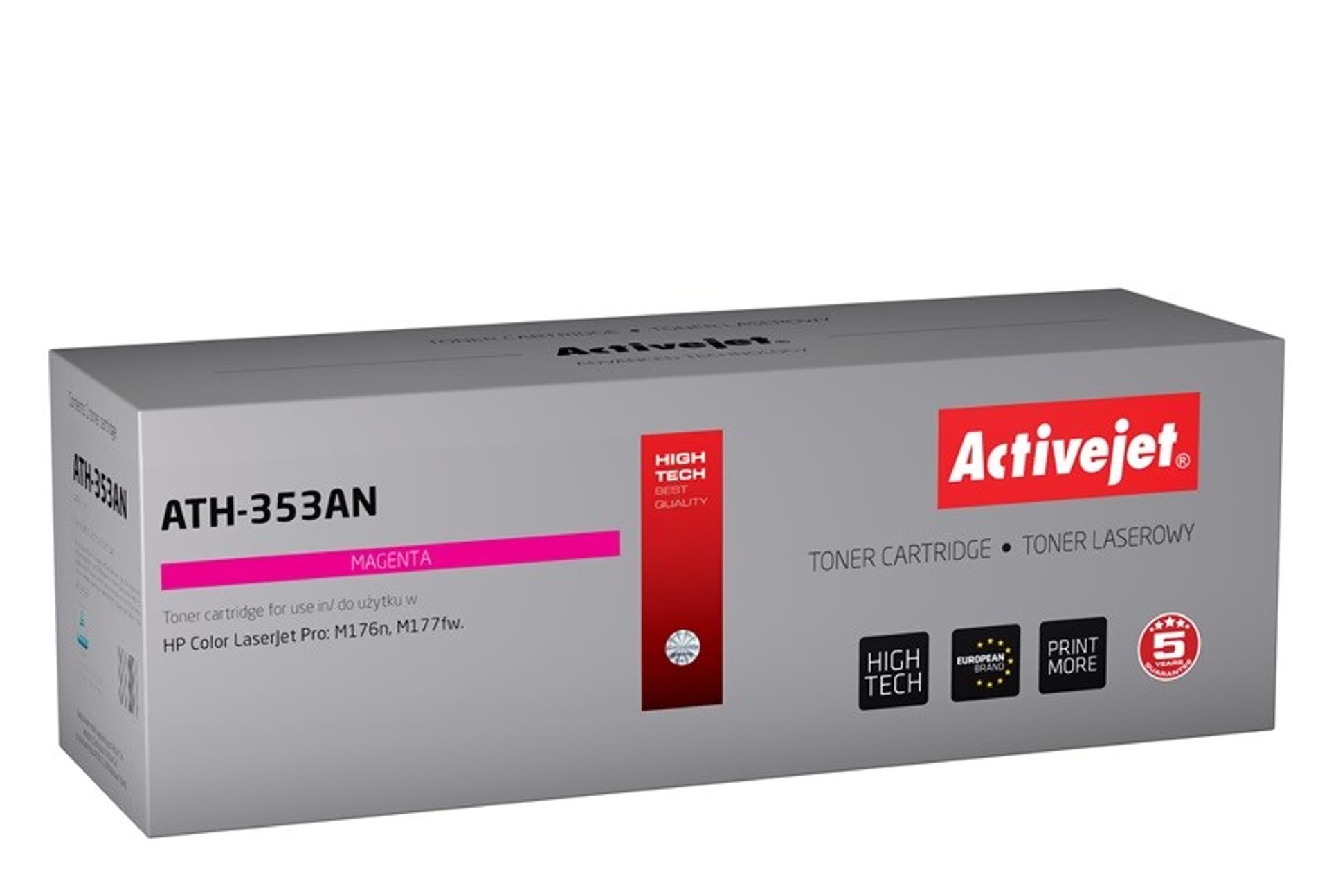 

Toner Activejet ATH-353AN (zamiennik HP 205A CF353A; Supreme; 1100 stron; czerwony)