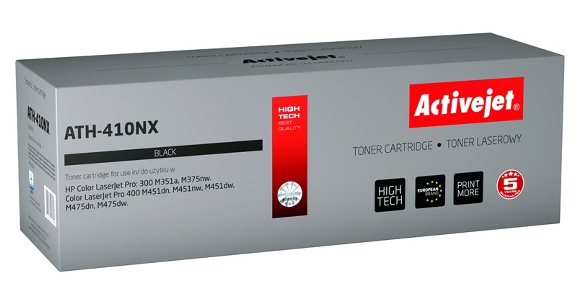 

Toner Activejet ATH-410NX (zamiennik HP 305X CE410X; Supreme; 4000 stron; czarny)