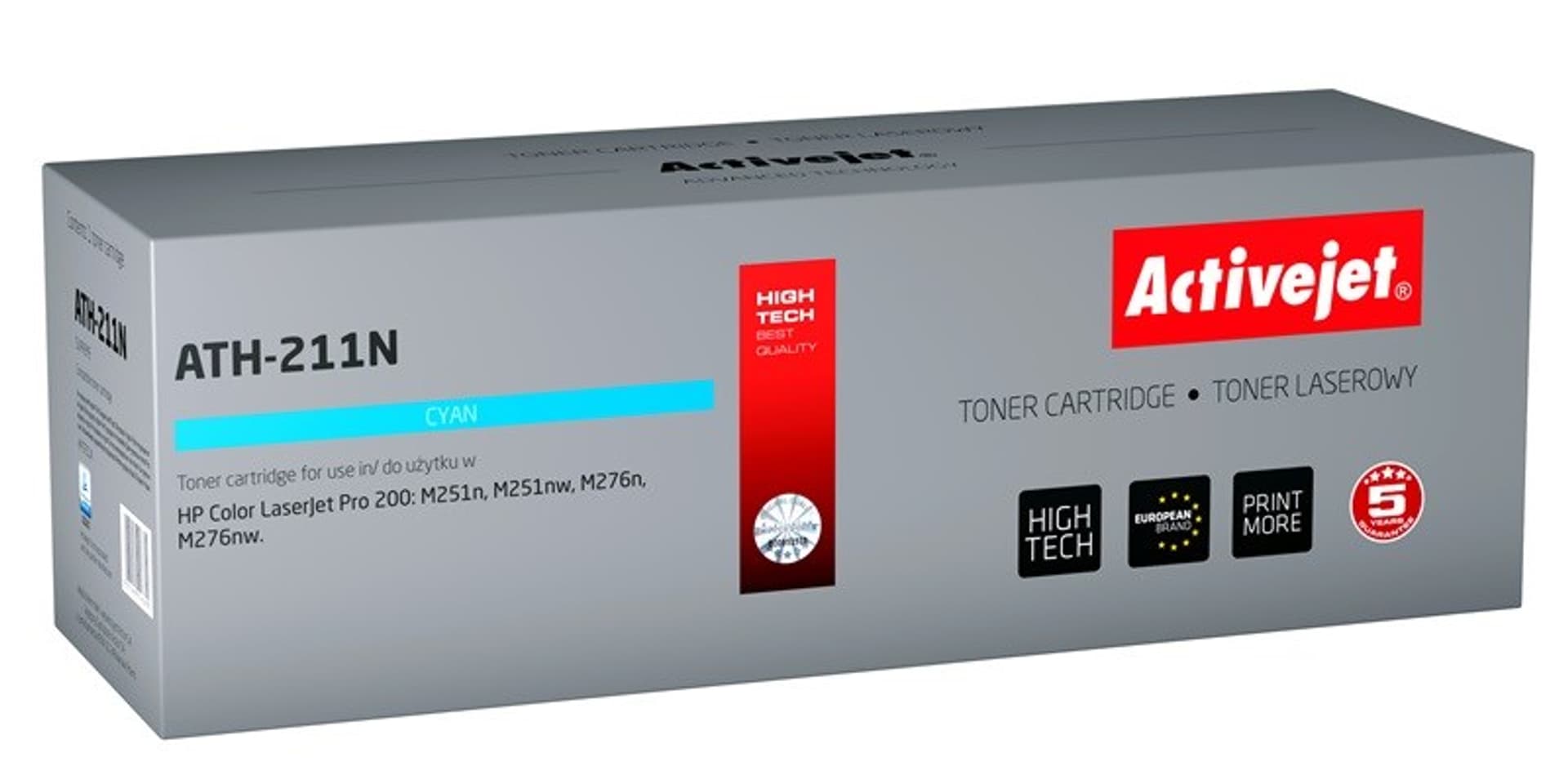 

Toner Activejet ATH-211N (zamiennik HP 131A CF211A, Canon CRG-731C; Supreme; 1800 stron; niebieski)