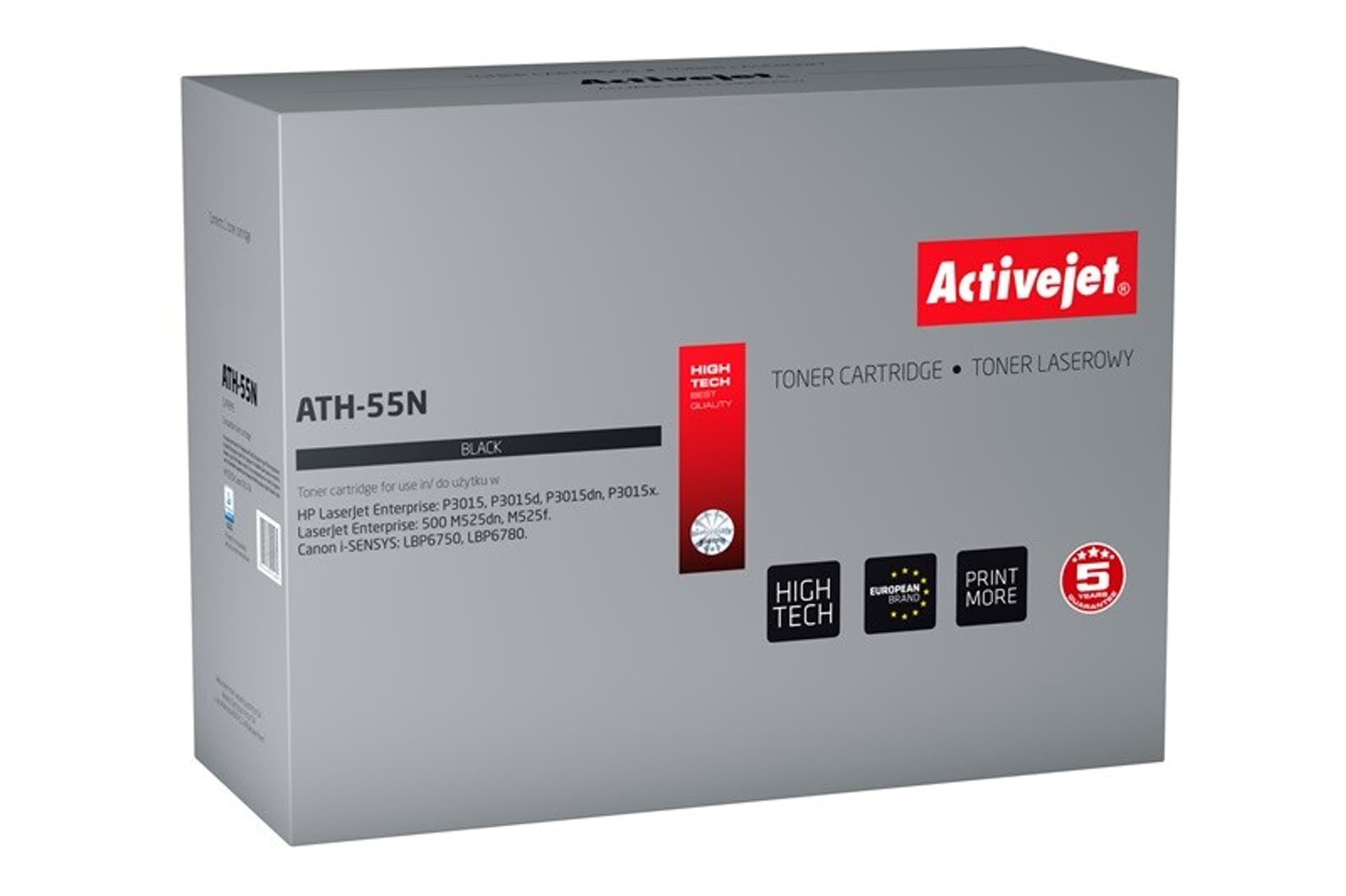 

Toner Activejet ATH-55N (zamiennik HP 55A CE255A, Canon CRG-724; Supreme; 6000 stron; czarny)