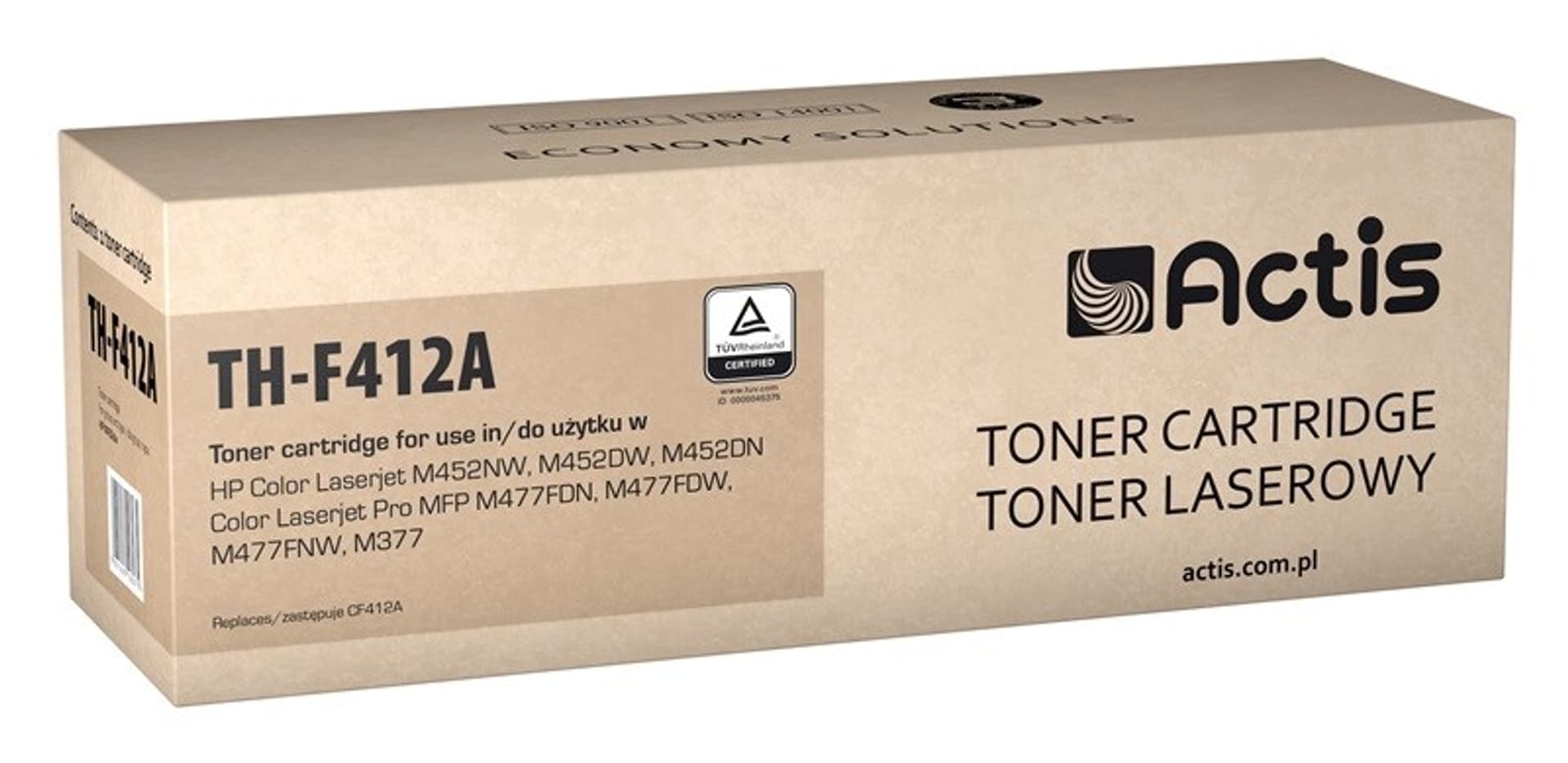 

Toner ACTIS TH-F412A (zamiennik HP 410A CF412A; Standard; 2300 stron; żółty)