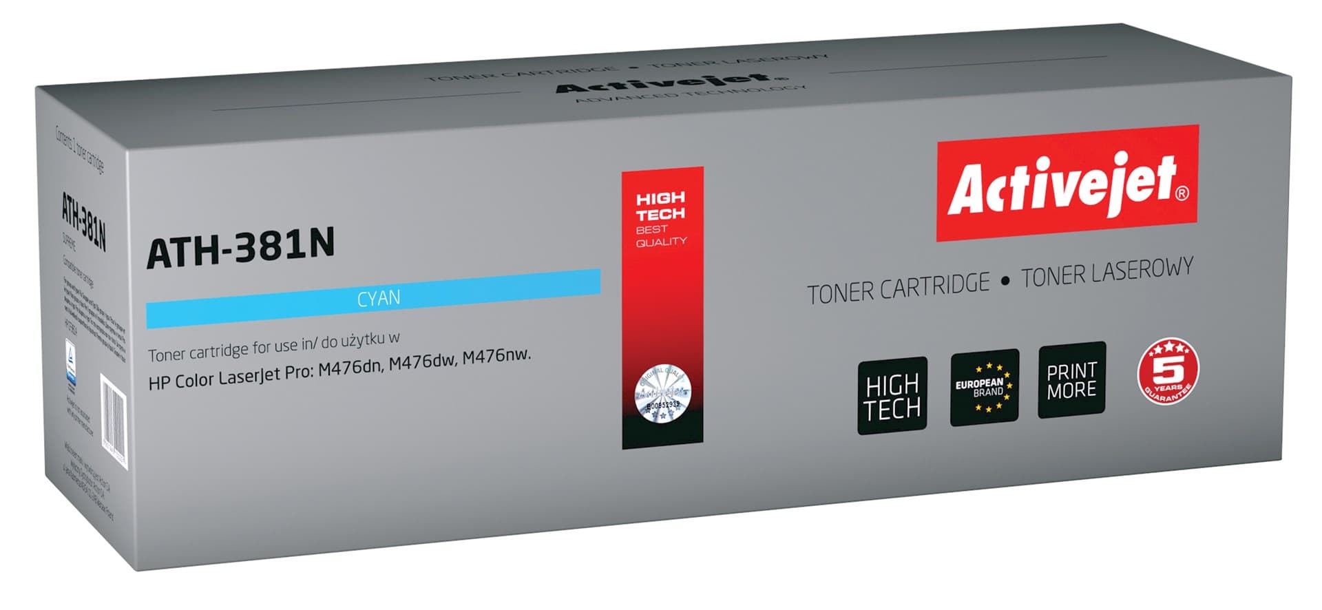 

Toner Activejet ATH-381N (zamiennik HP 312A CF381A; Supreme; 2700 stron; niebieski)