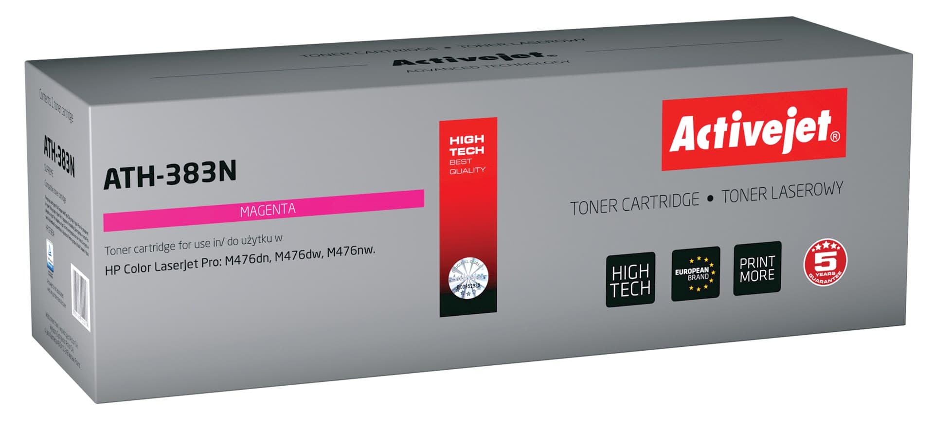 

Toner Activejet ATH-383N (zamiennik HP 312A CF383A; Supreme; 2700 stron; czerwony)