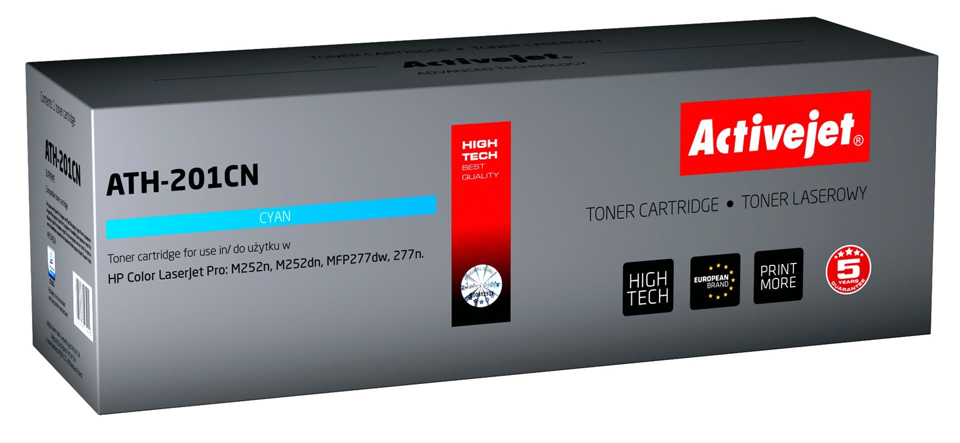 

Toner Activejet ATH-201CN (zamiennik HP 201A CF401A; Supreme; 1400 stron; niebieski)