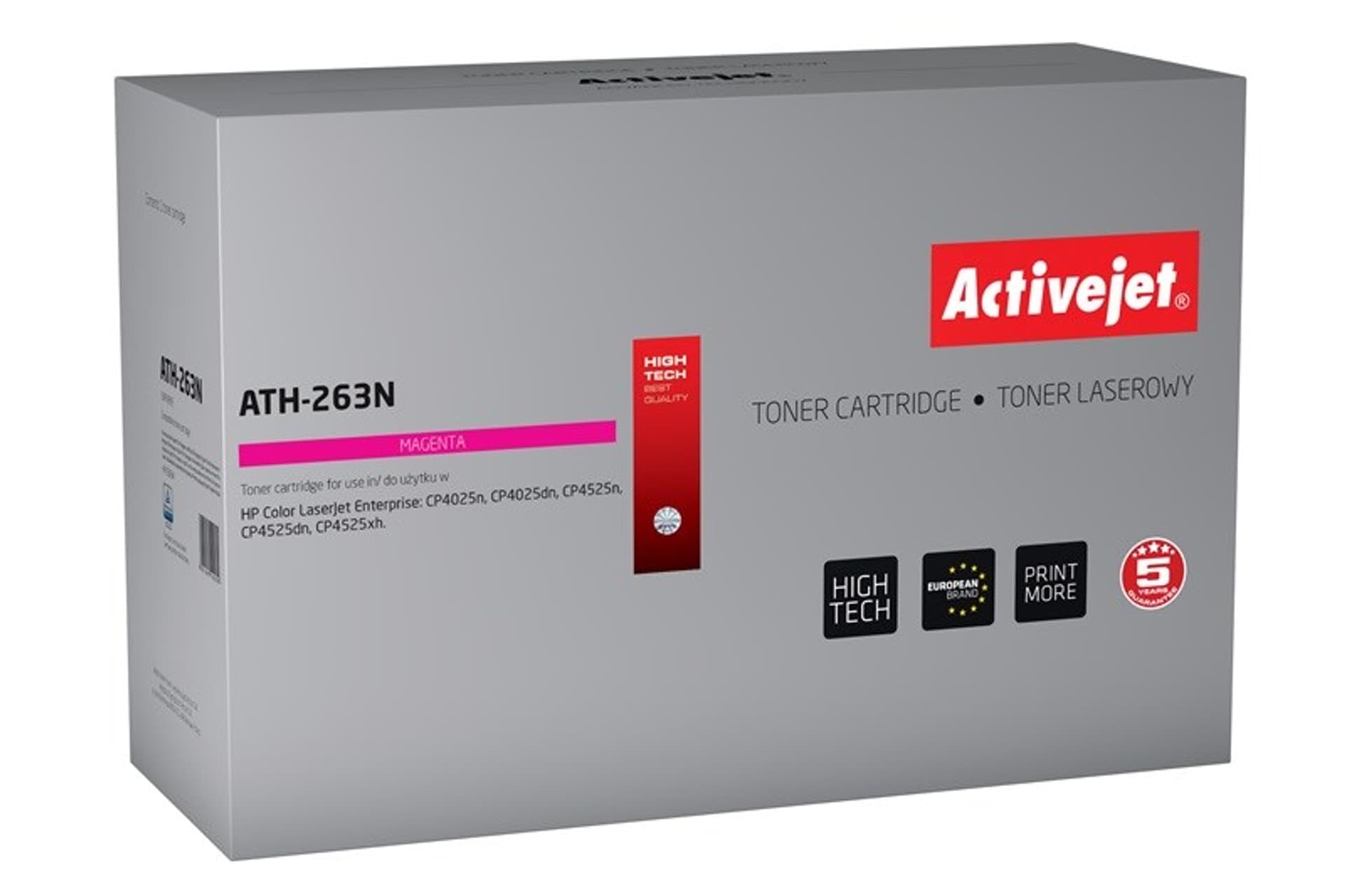 

Toner Activejet ATH-263N (zamiennik HP 648A CE263A; Supreme; 11000 stron; czerwony)
