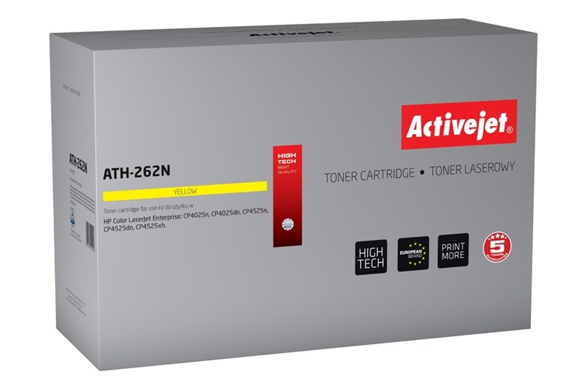 

Toner Activejet ATH-262N (zamiennik HP 648A CE262A; Supreme; 11000 stron; żółty)
