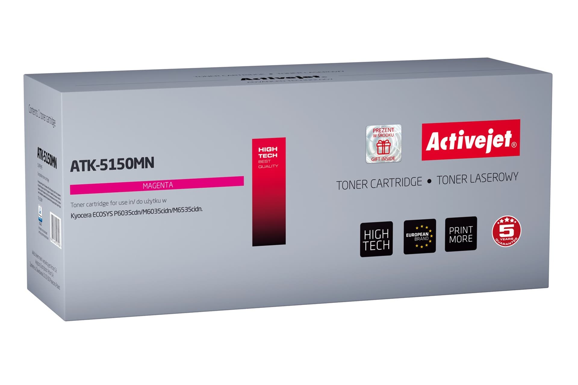 

Toner Activejet ATK-5150MN (zamiennik Kyocera TK-5150M; Supreme; 10000 stron; czerwony)