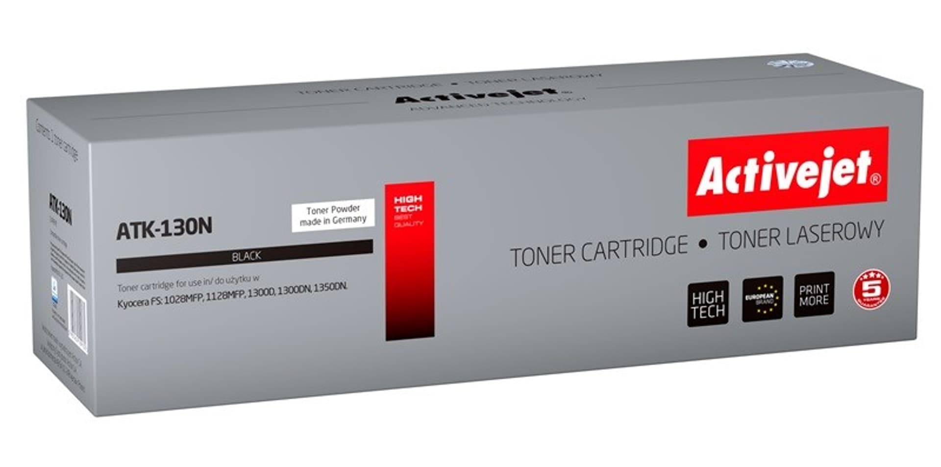 

Toner Activejet ATK-130N (zamiennik Kyocera TK-130; Supreme; 7200 stron; czarny)