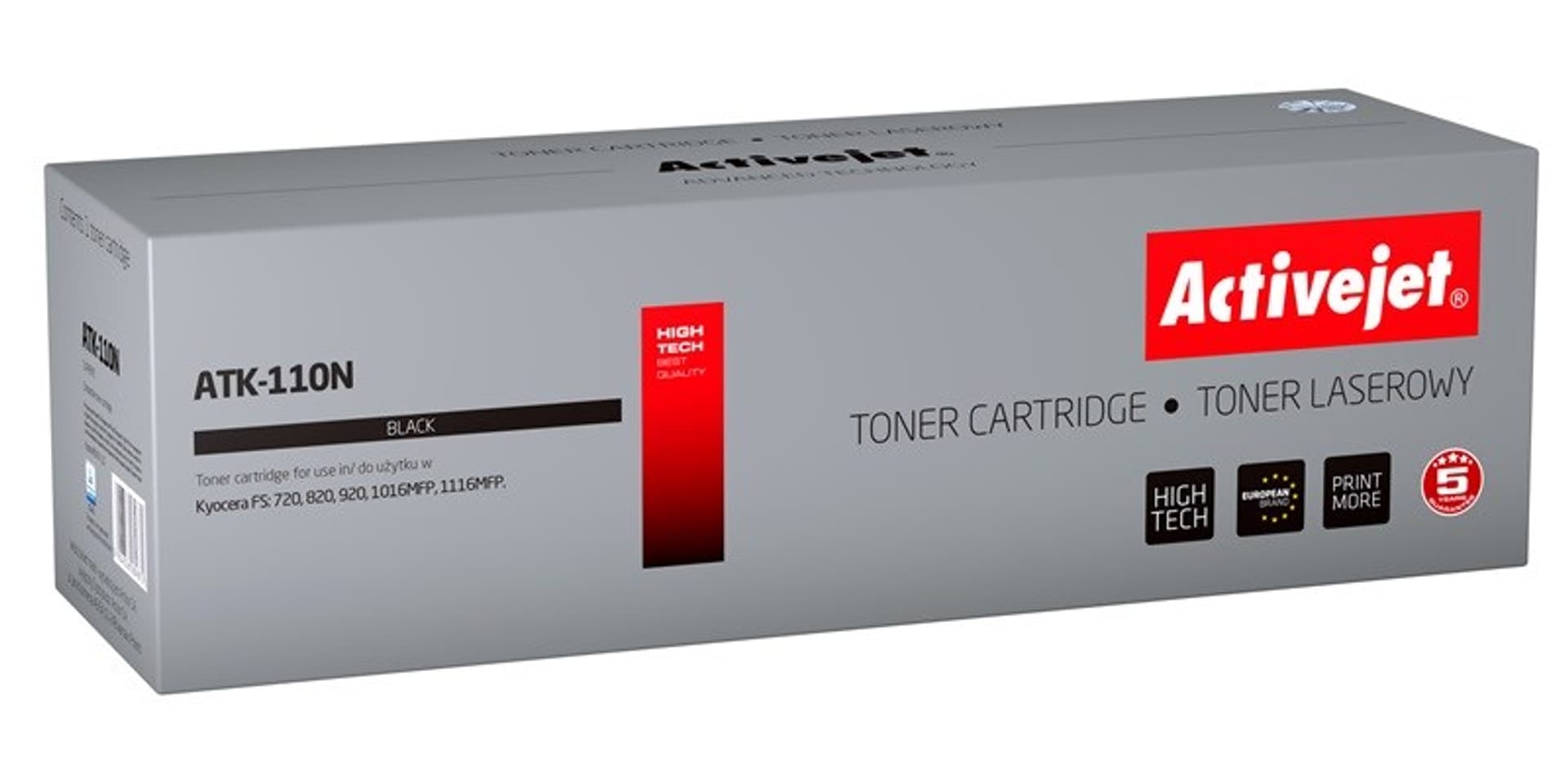 

Activejet Toner ATK-110N (zamiennik Kyocera TK-110; Supreme; 6000 stron; czarny)