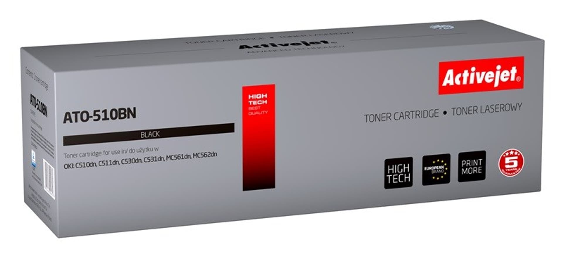 

Toner Activejet ATO-510BN (zamiennik OKI 44469804; Supreme; 5000 stron; czarny)
