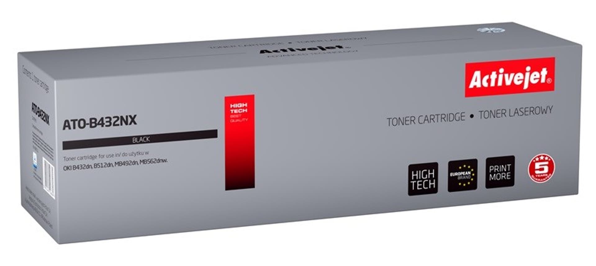 

Activejet ATO-B432NX Toner (zamiennik OKI 45807111; Supreme; 12000 stron; czarny)