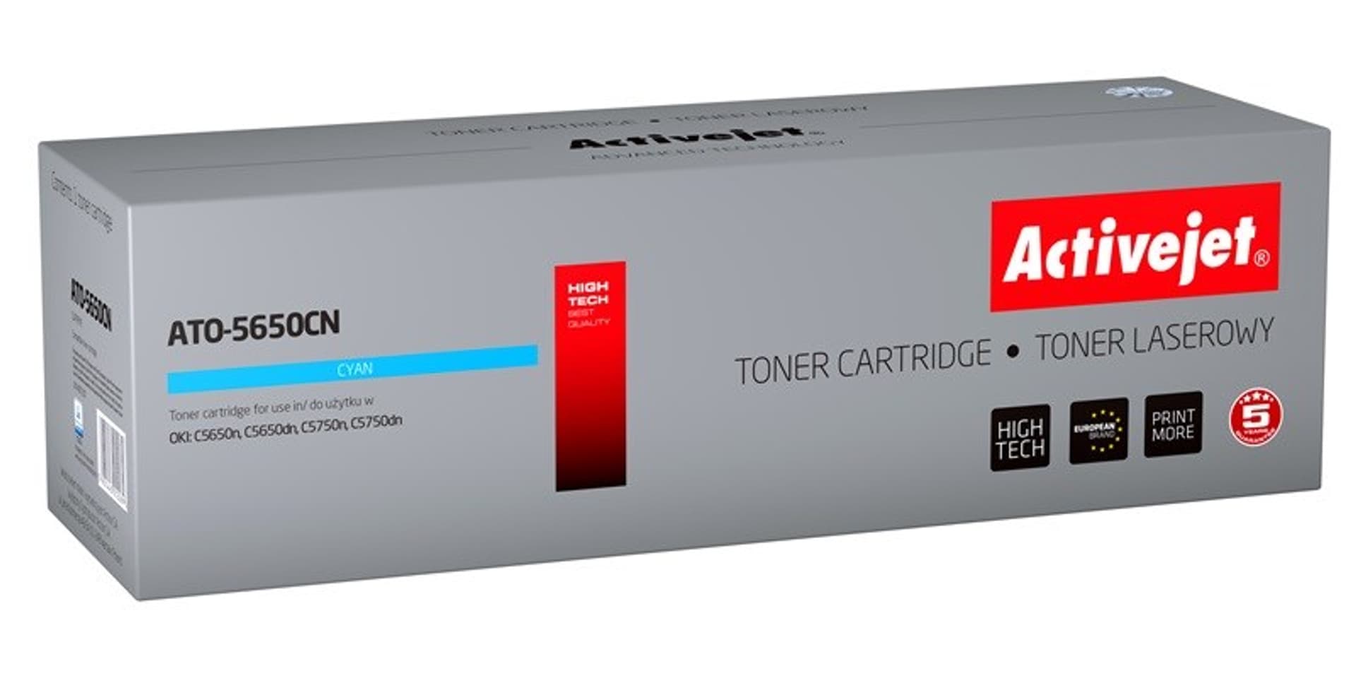 

Toner Activejet ATO-5650CN (zamiennik OKI 43872307; Supreme; 6000 stron; niebieski)