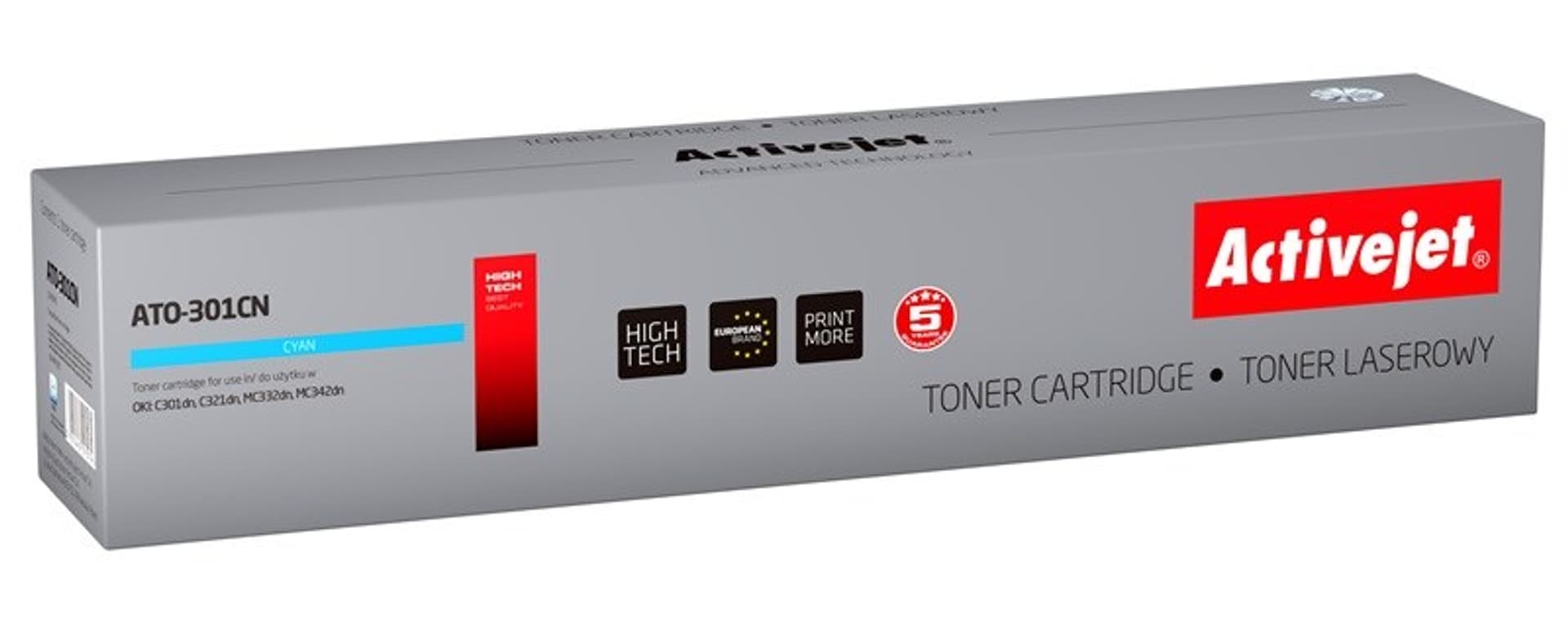 

Toner Activejet ATO-301CN (zamiennik OKI 44973535; Supreme; 1500 stron; niebieski)