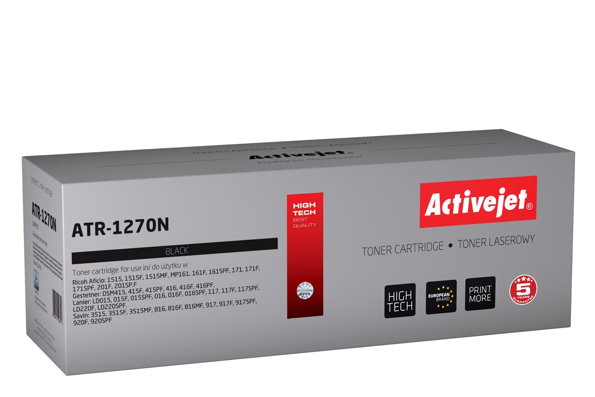 

Toner Activejet ATR-1270N (zamiennik Ricoh 1270D 888261; Supreme; 7000 stron; czarny)