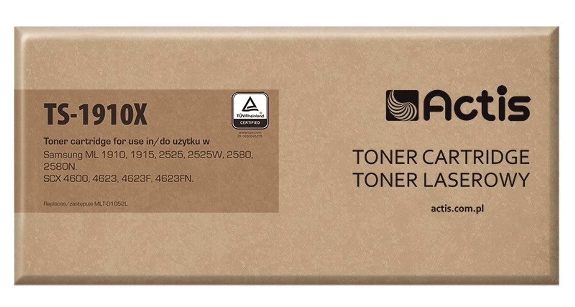 

Toner ACTIS TS-1910X (zamiennik Samsung MLT-D1052L; Standard; 2500 stron; czarny)