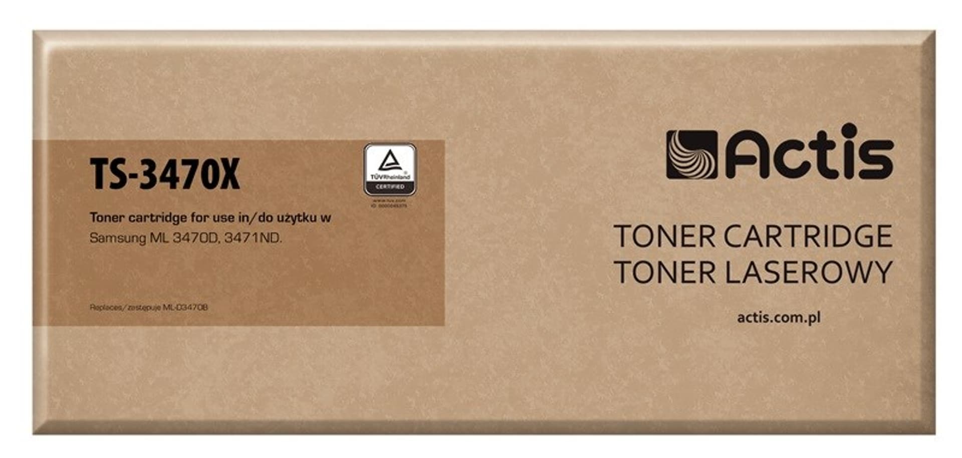 

Toner ACTIS TS-3470X (zamiennik Samsung ML-D3470B; Standard; 10000 stron; czarny)