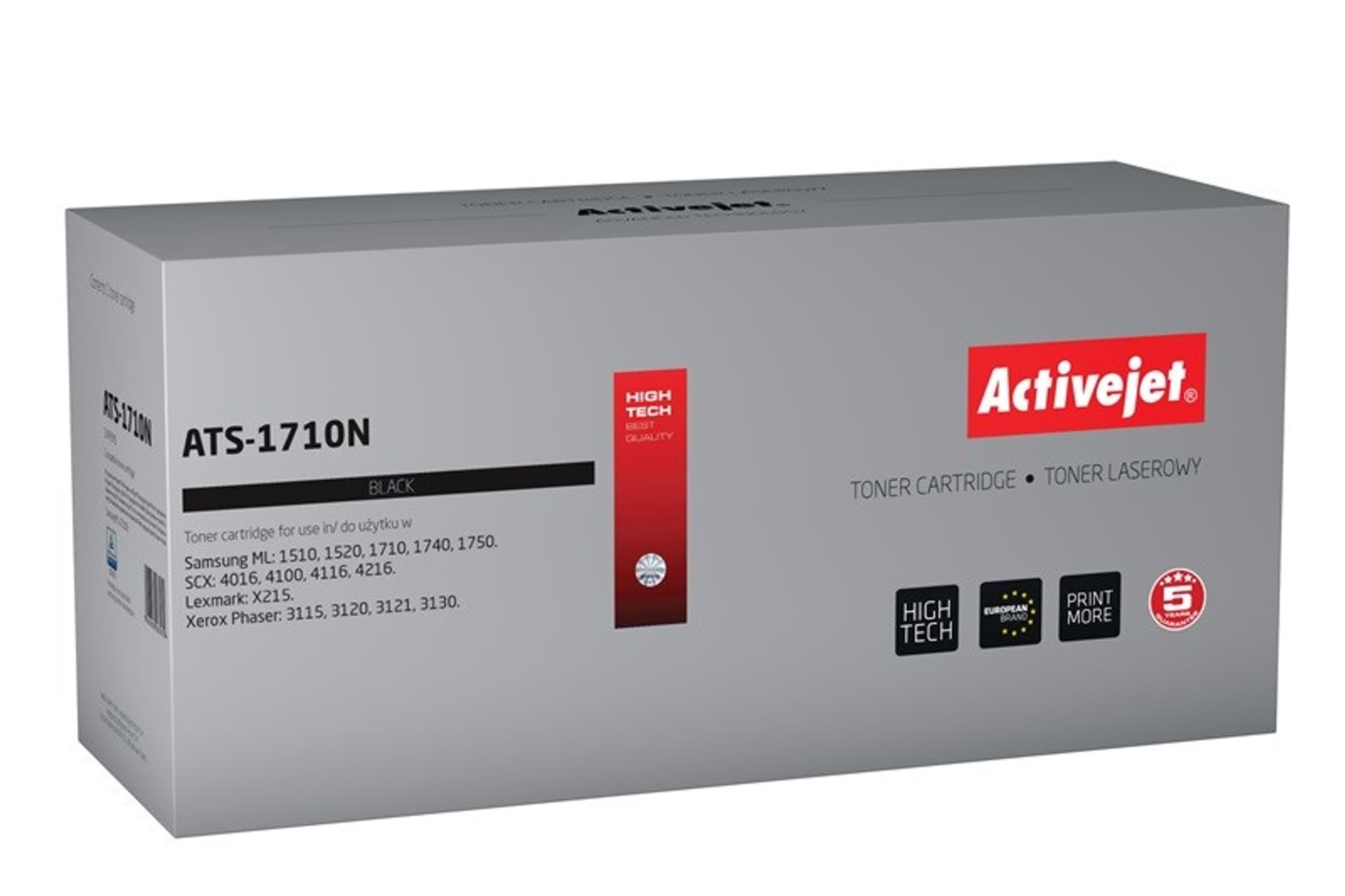 

Toner Activejet ATS-1710N (zamiennik Samsung ML-1710D3, Xerox 109R00725, Lexmark 0018S0090; Supreme; 3500 stron; czarny)