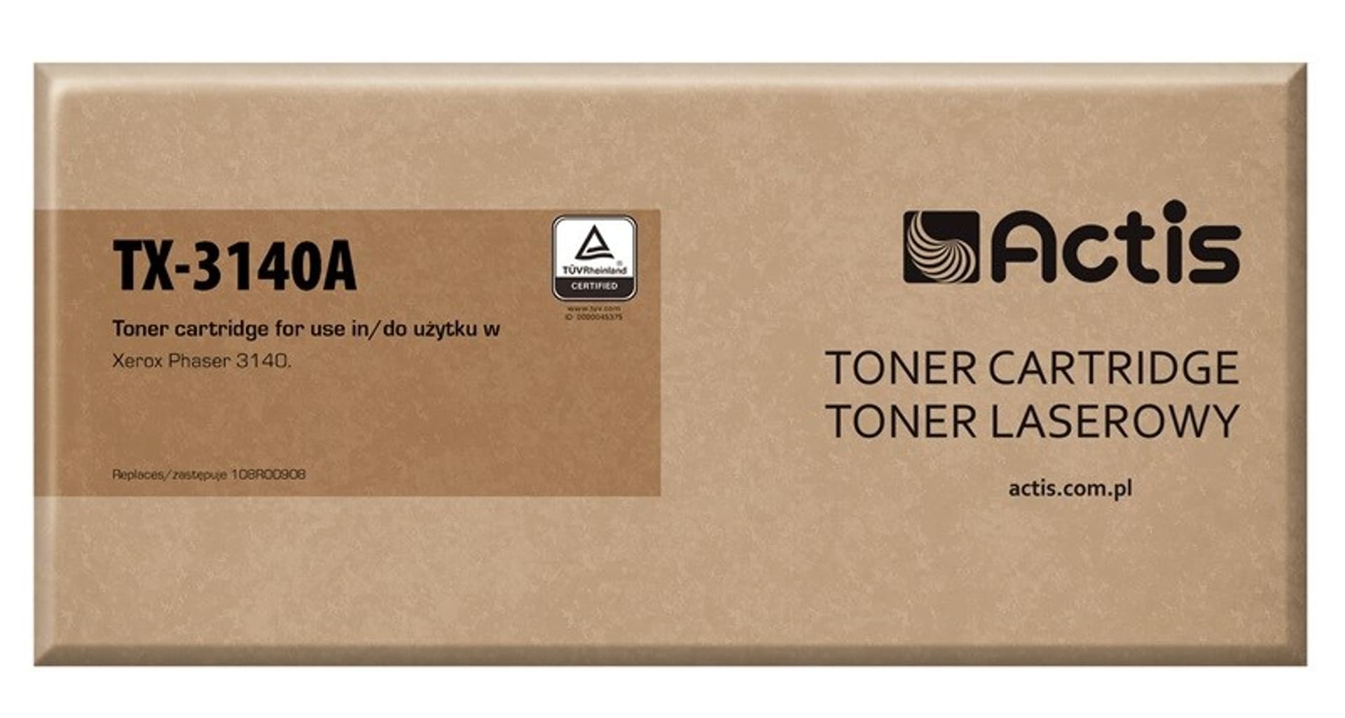

Toner ACTIS TX-3140A (zamiennik Xerox 108R00908; Standard; 1500 stron; czarny)