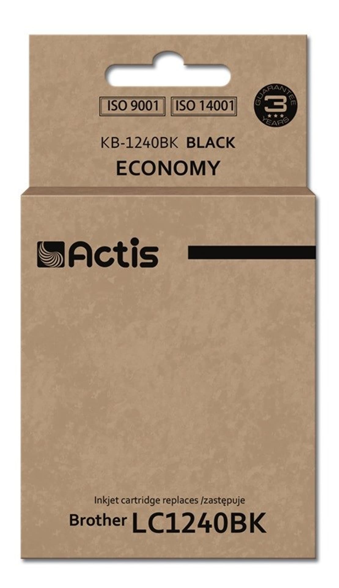 

Tusz ACTIS KB-1240Bk (zamiennik Brother LC1240BK/LC1220BK; Standard; 19 ml; 600 stron, czarny)