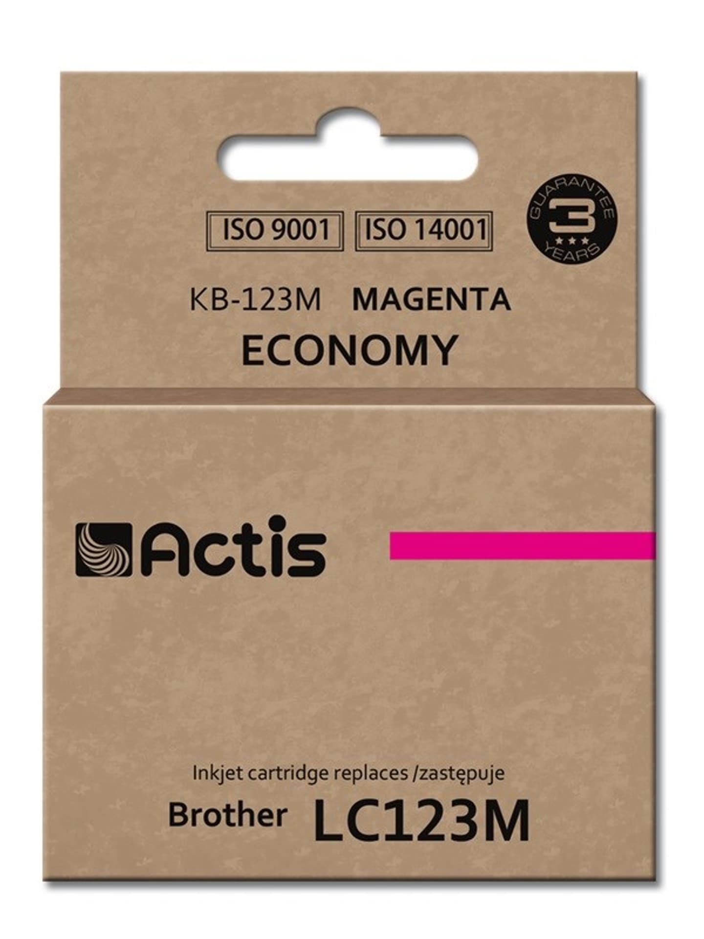 

Tusz ACTIS KB-123M (zamiennik Brother LC123M/LC121M; Standard; 10 ml; czerwony)