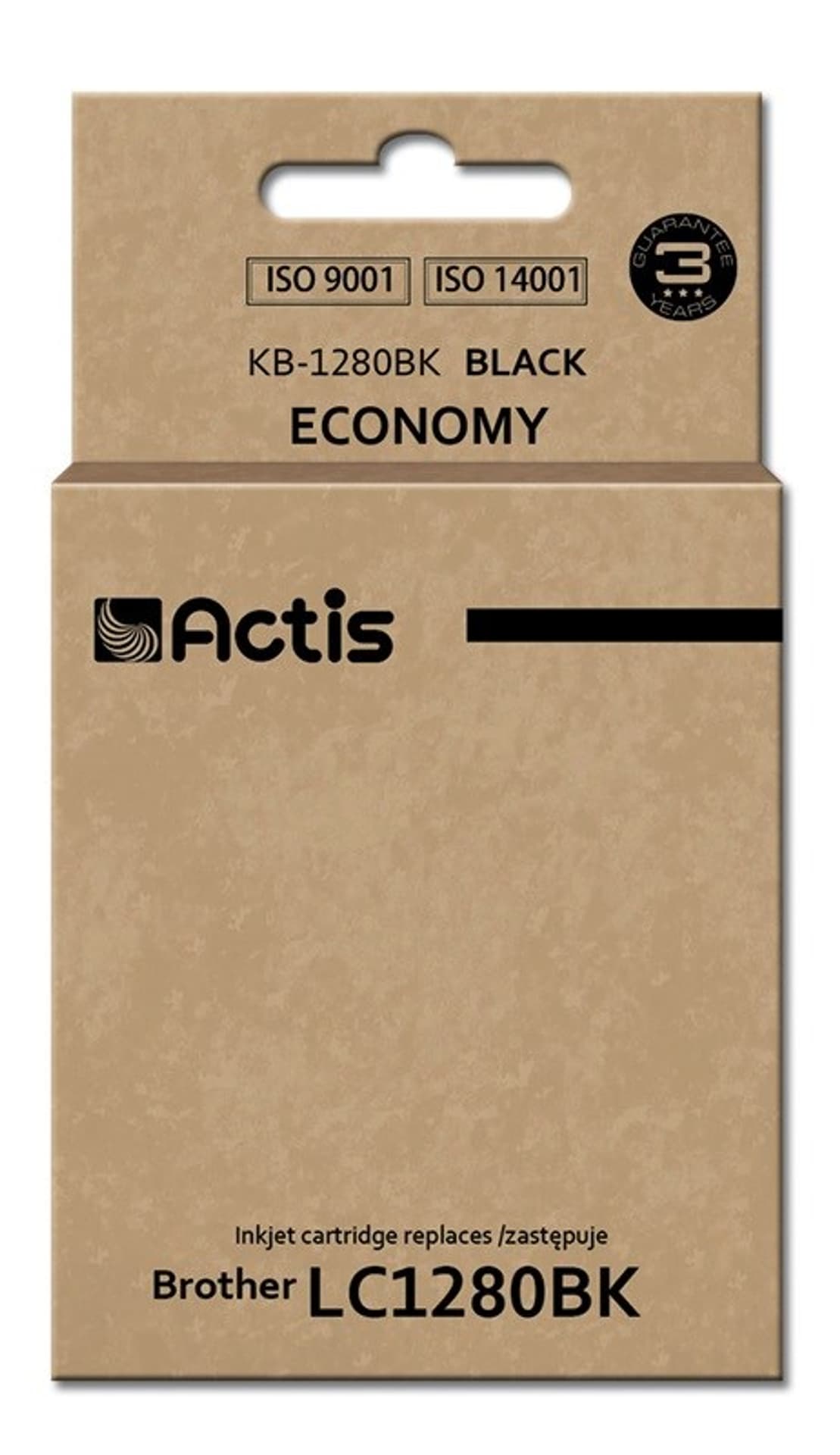 

Tusz ACTIS KB-1280Bk (zamiennik Brother LC1280BK; Standard; 60 ml; czarny)