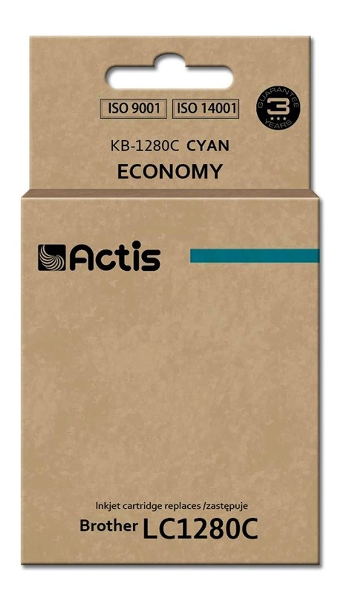 

Tusz ACTIS KB-1280C (zamiennik Brother LC1280C; Standard; 19 ml; niebieski)