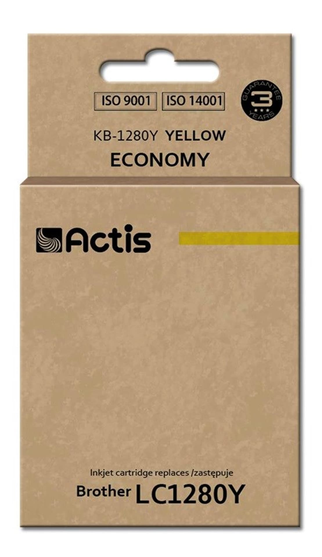 

Tusz ACTIS KB-1280Y (zamiennik Brother LC1280Y; Standard; 19 ml; żółty)