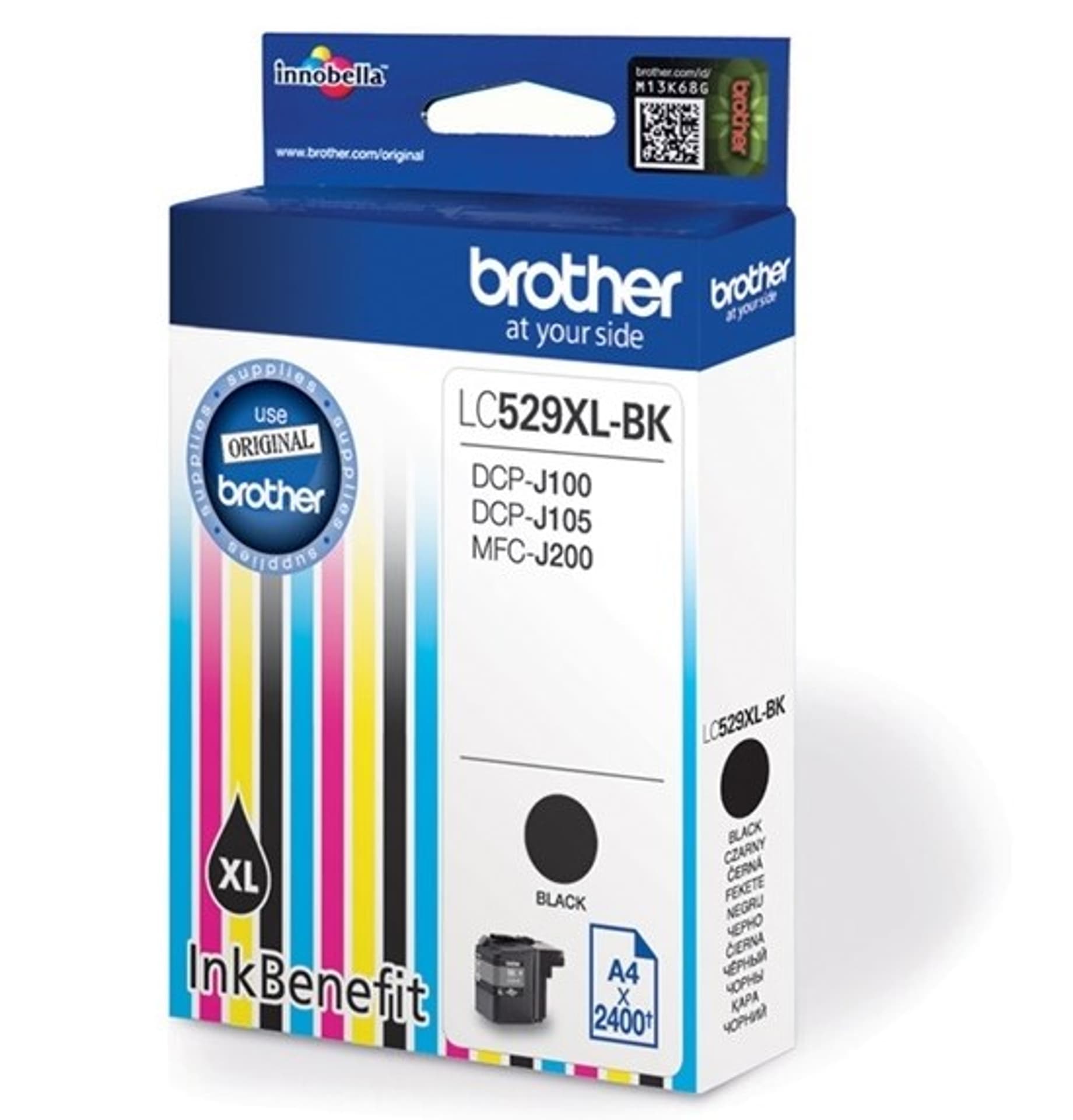

Tusz Brother czarny LC529XLBKAP2=LC-529XLBK, 2400 str.