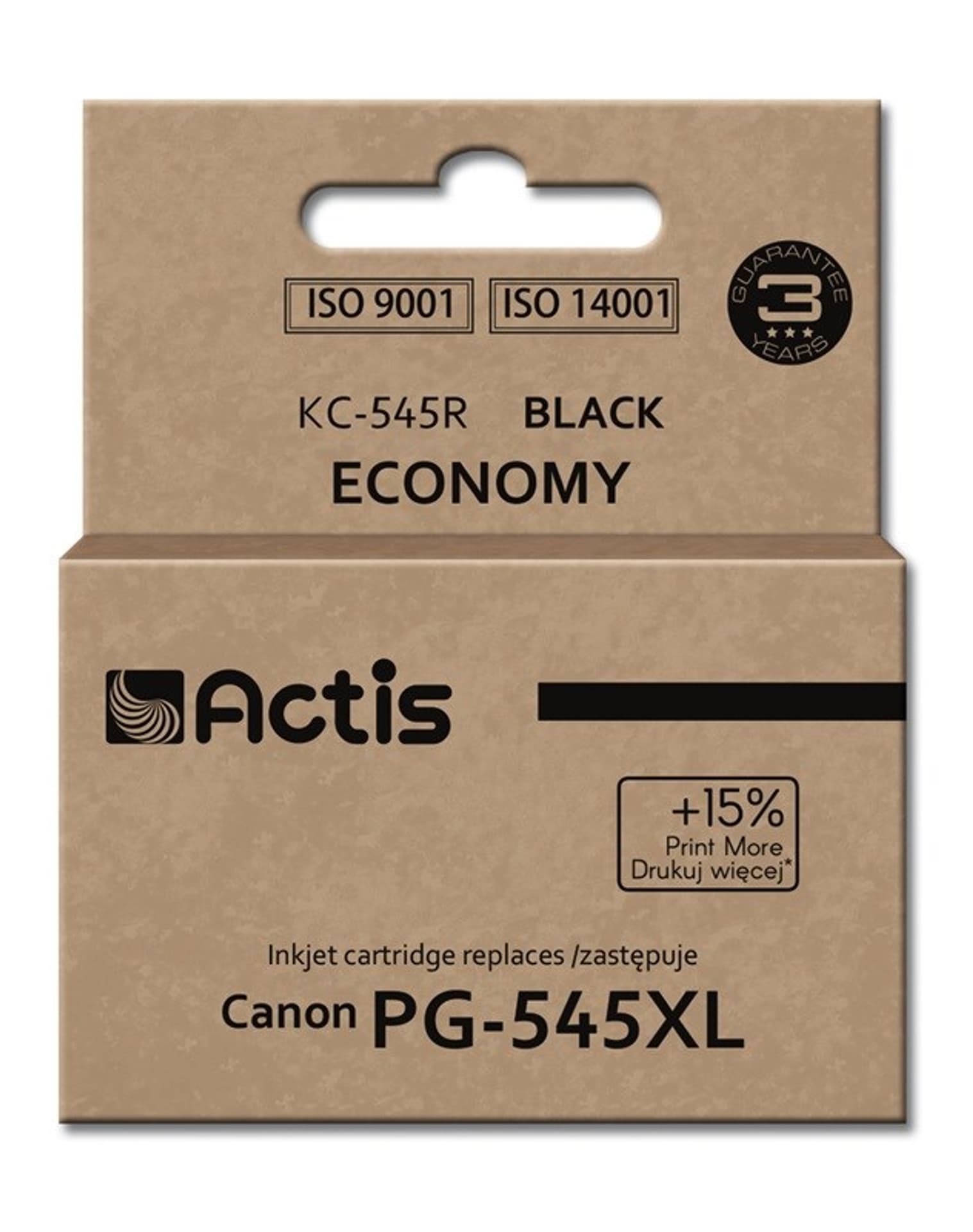 

Tusz ACTIS KC-545R (zamiennik Canon PG-545XL; Standard; 15 ml; czarny)