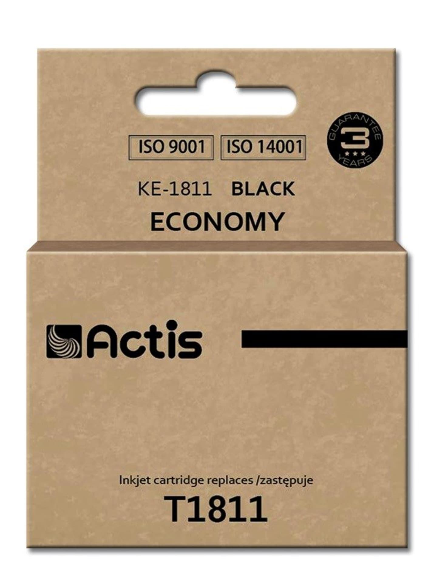 

Tusz ACTIS KE-1811 (zamiennik Epson T1811; Standard; 18 ml; czarny)