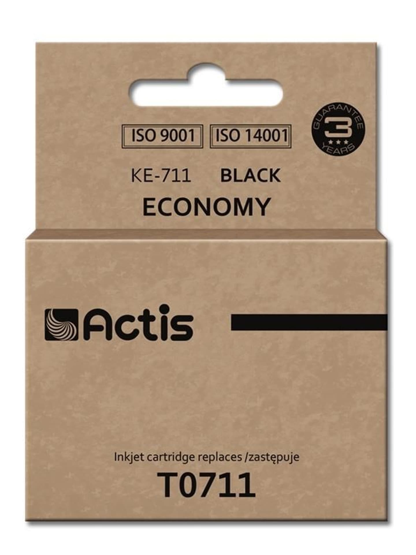 

Tusz ACTIS KE-711 (zamiennik Epson T0711, T0891, T1001; Standard; 15 ml; czarny)