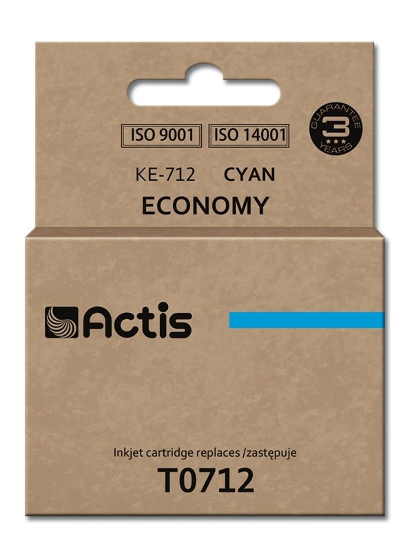 

Tusz ACTIS KE-712 (zamiennik Epson T0712, T0892, T1002; Standard; 13.5 ml; niebieski)