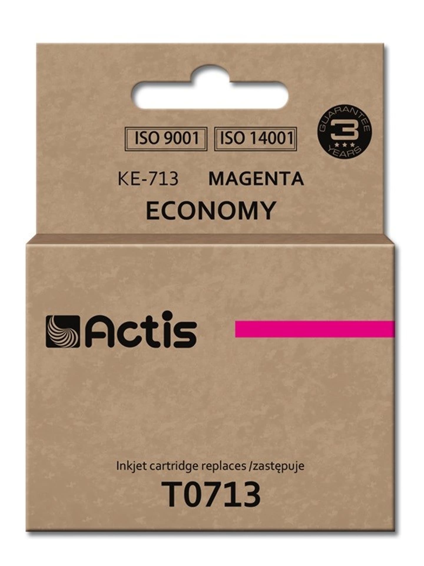

Tusz ACTIS KE-713 (zamiennik Epson T0713, T0893, T1003; Standard; 13.5 ml; purpurowy)