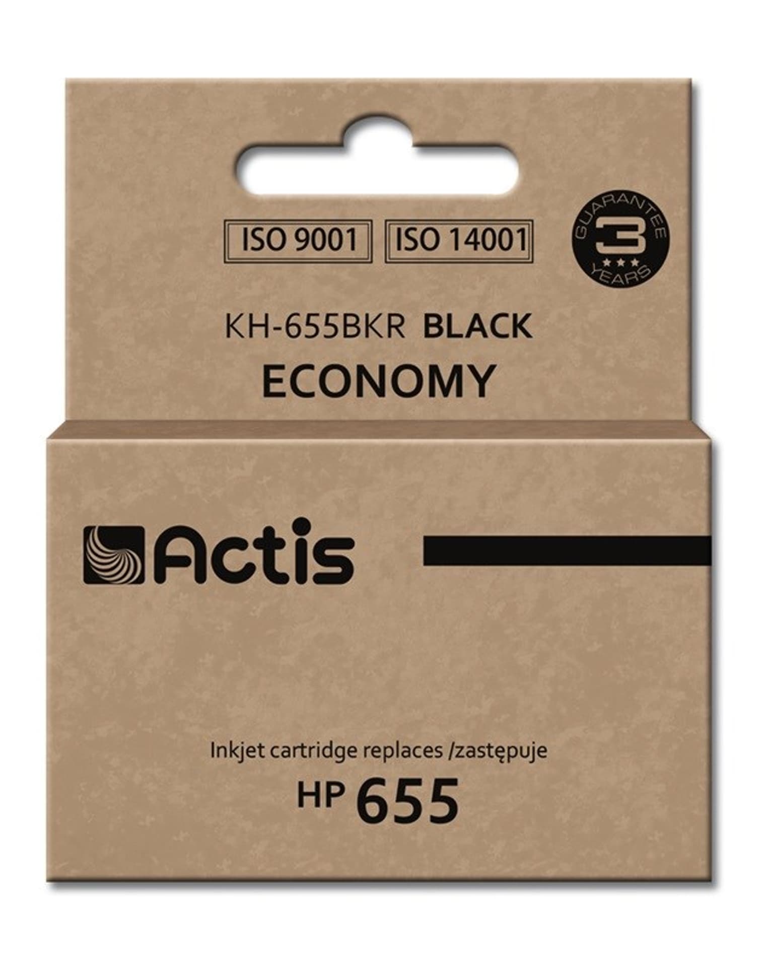 

Tusz ACTIS KH-655BKR (zamiennik HP 655 CZ109AE; Standard; 20 ml; czarny)