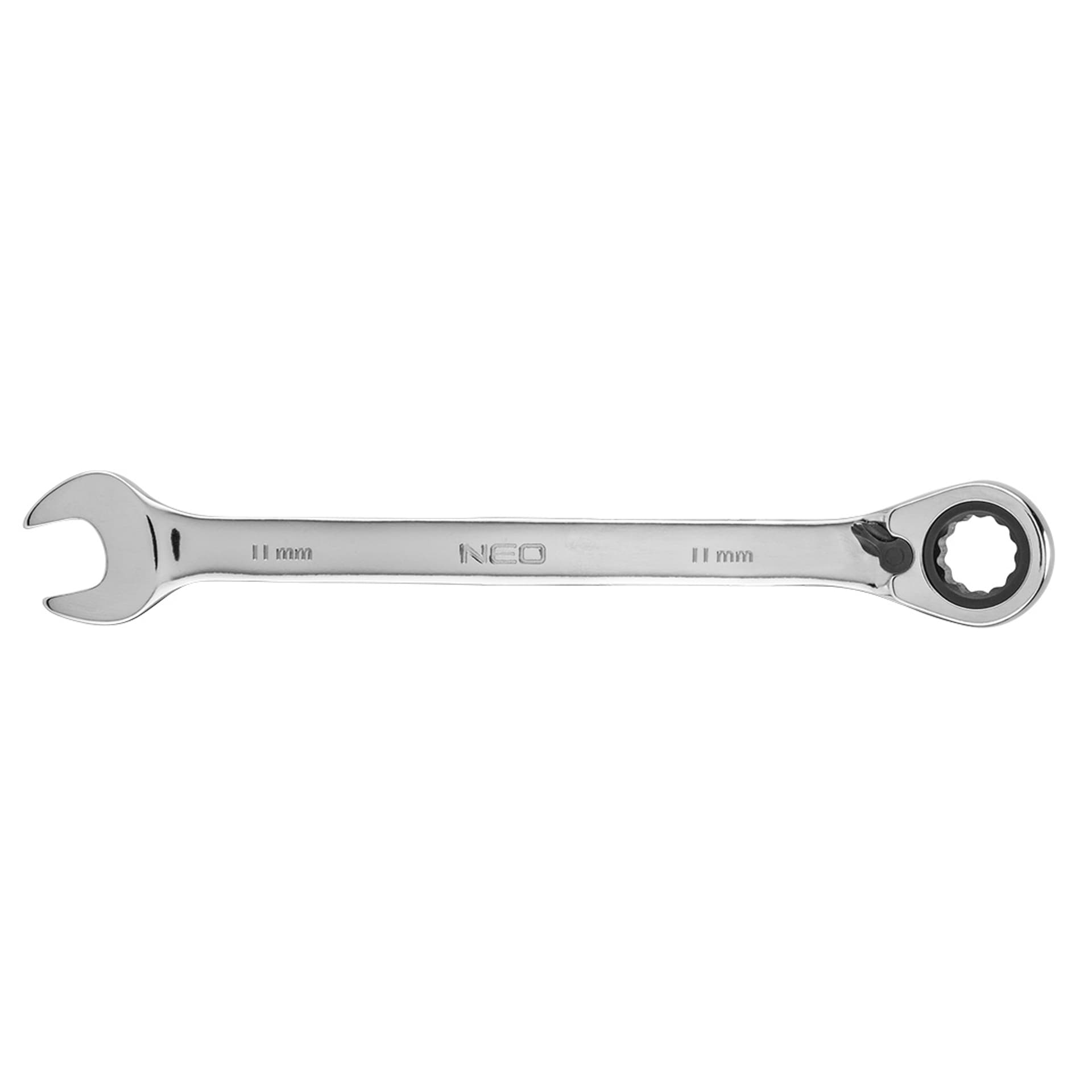 

Klucz płasko-oczkowy z grzechotką i przełącznikiem 11 mm