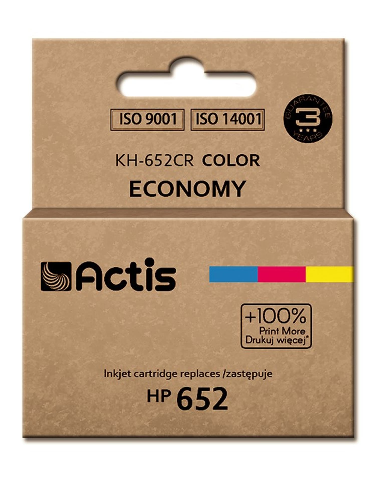

Tusz ACTIS KH-652CR (zamiennik HP 652 F6V24AE; Standard; 15 ml; kolor)