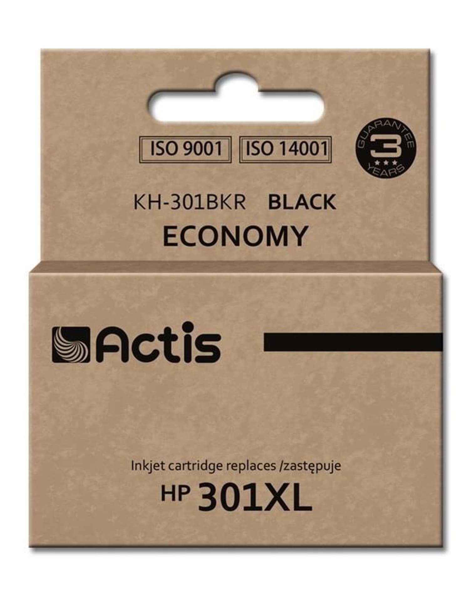 

Tusz ACTIS KH-301BKR (zamiennik HP 301XL CH563EE; Standard; 20 ml; czarny)