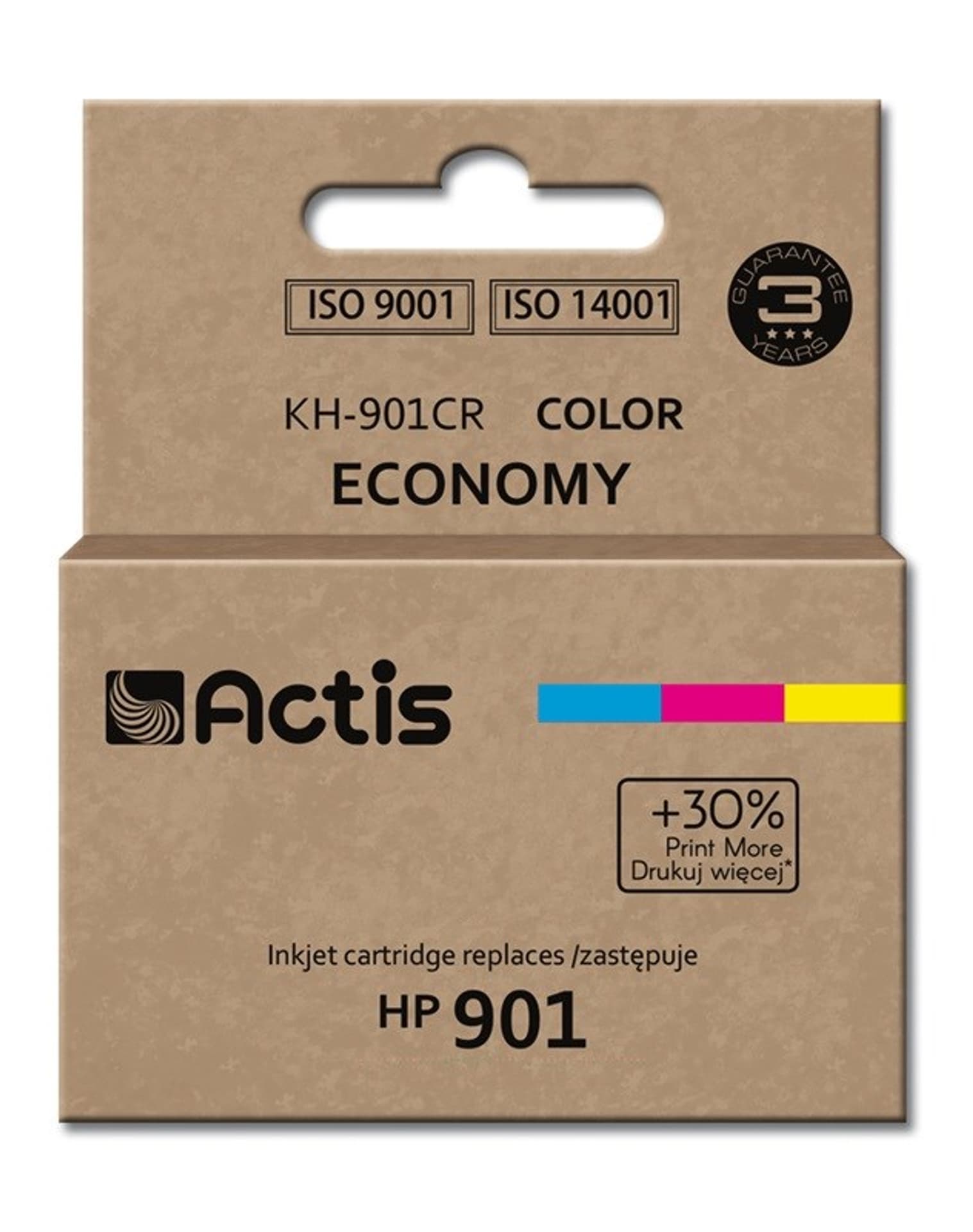 

Tusz ACTIS KH-901CR (zamiennik HP 901 CC656AE; Standard; 18 ml; kolor)
