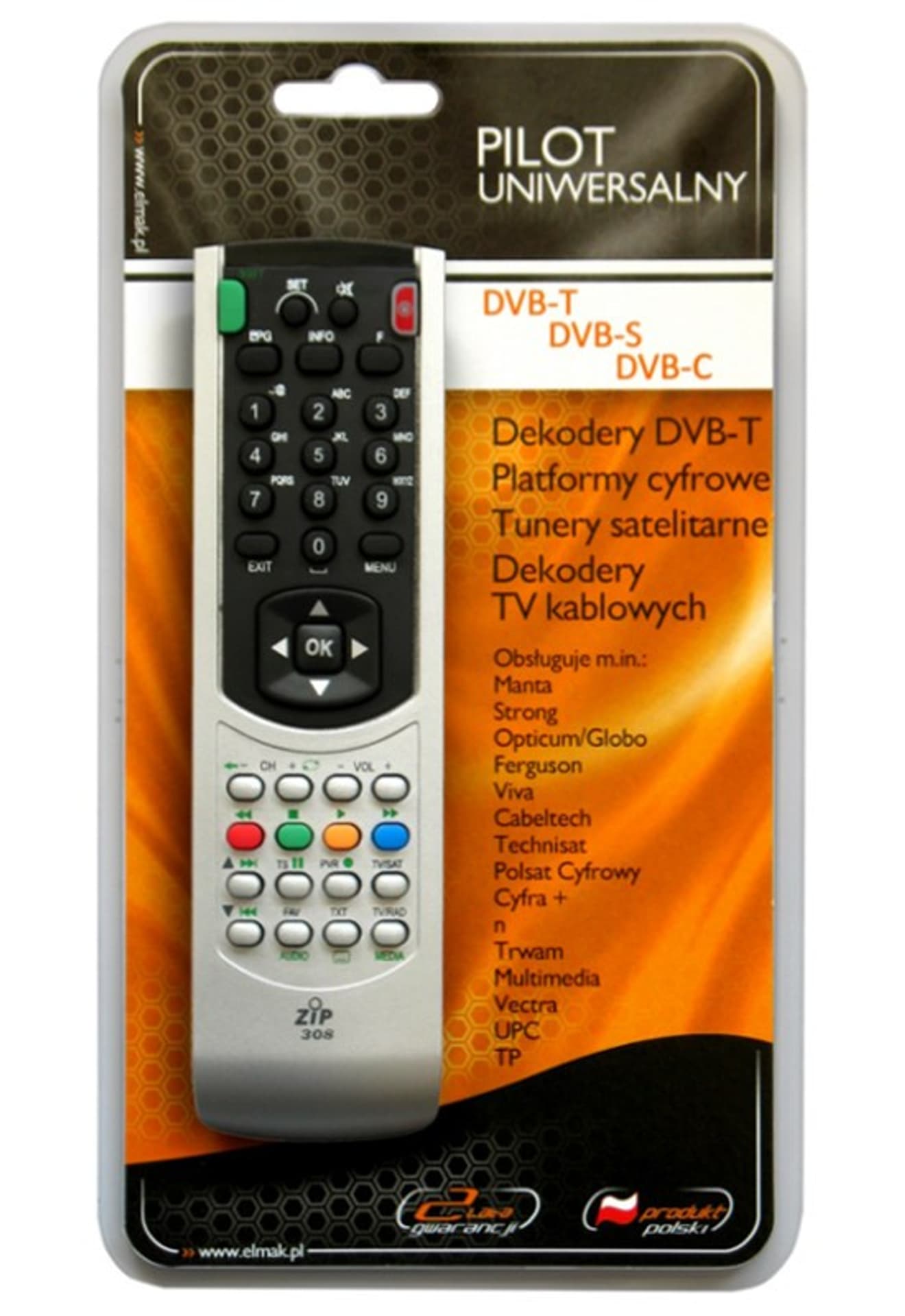 

Pilot uniwersalny ELMAK zip308 (telewizory)