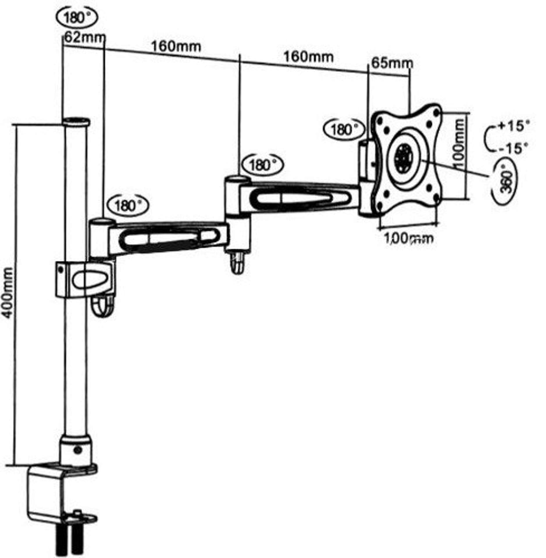 

Uchwyt biurkowy do monitora Maclean MC-628 (biurkowy - 27"; max. 15kg)