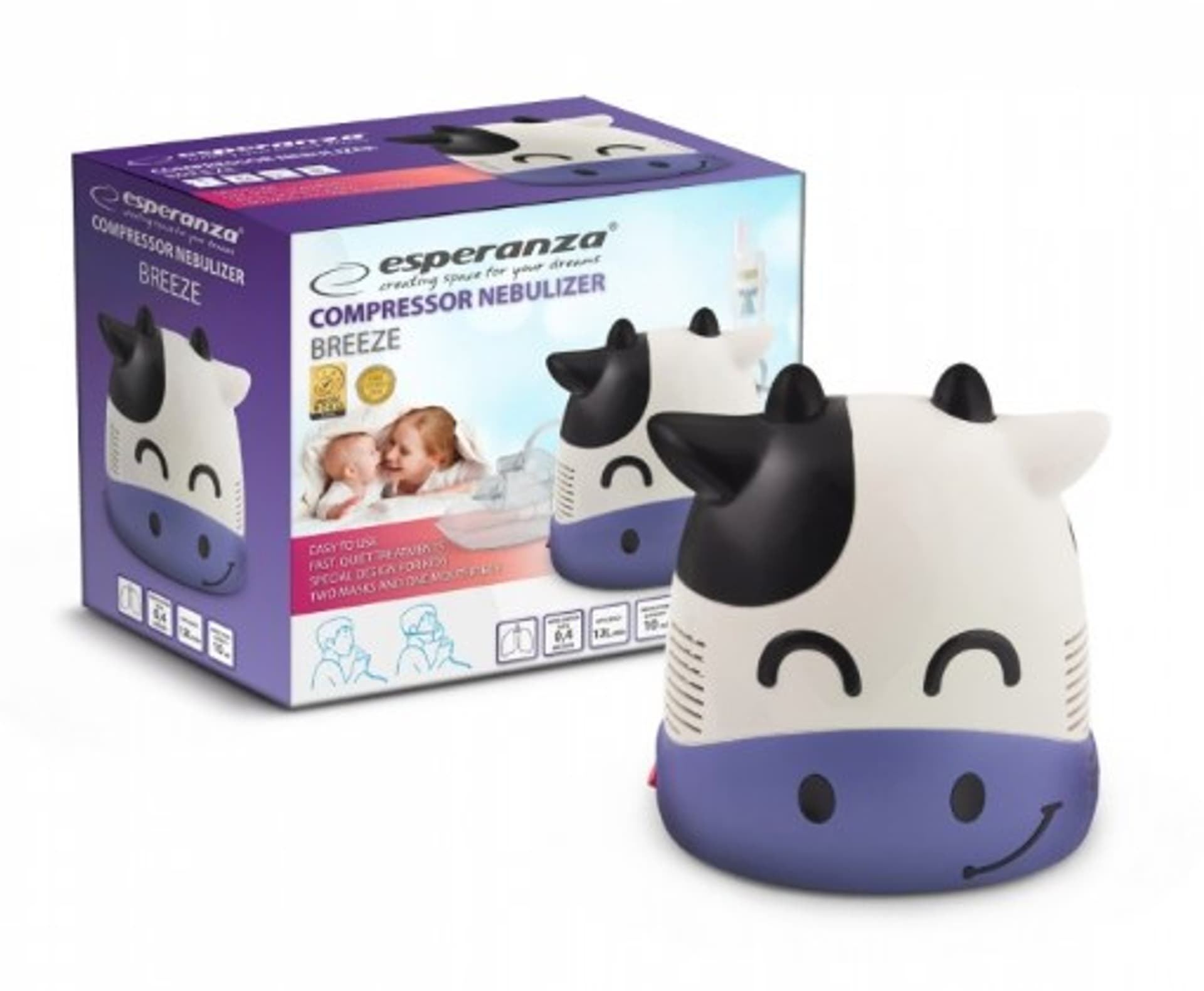 

Inhalator kompresorowy Esperanza BREEZE ECN001 (kolor biały)