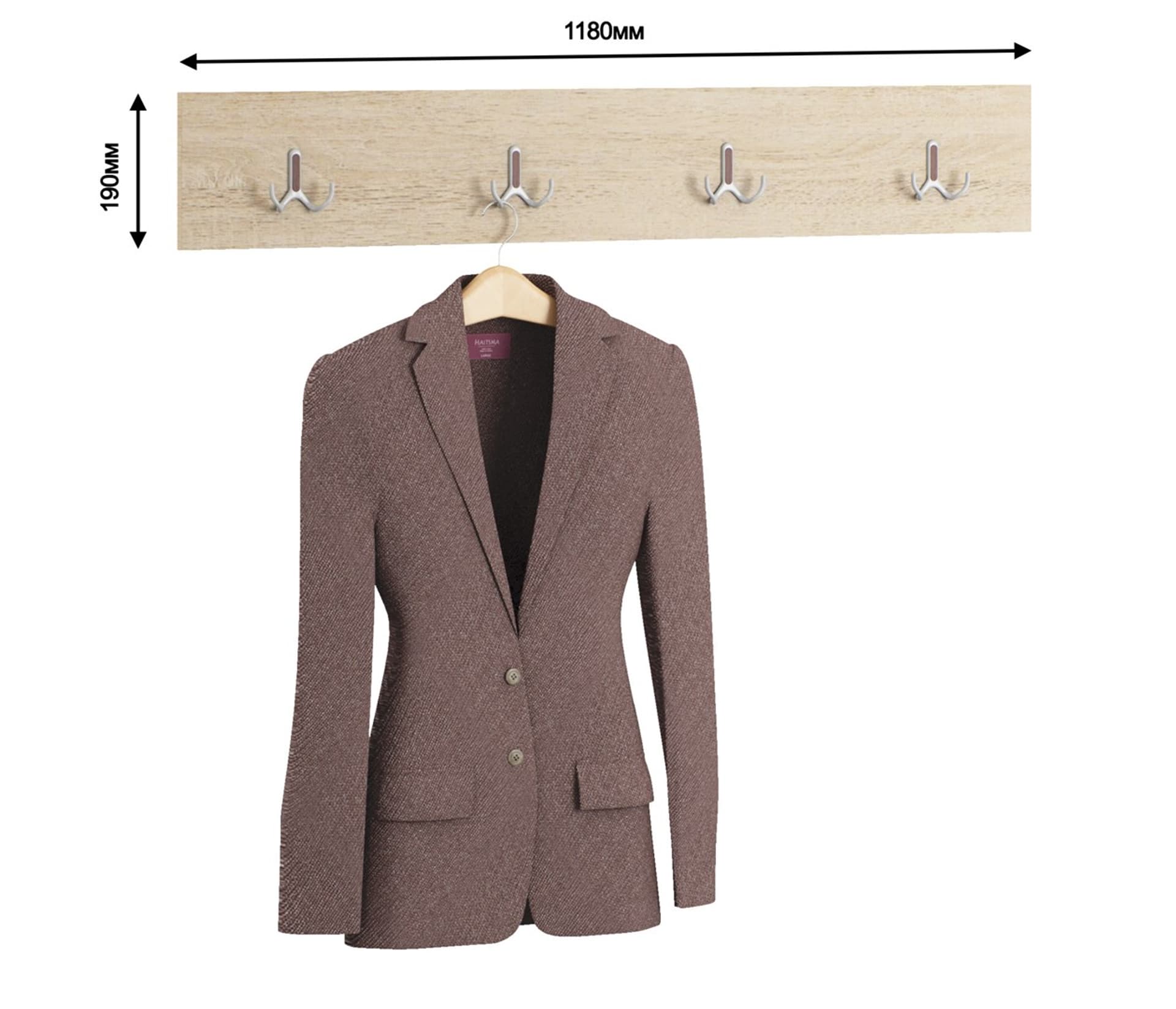 

Wieszak AFI 120x19x1,6cm sonoma