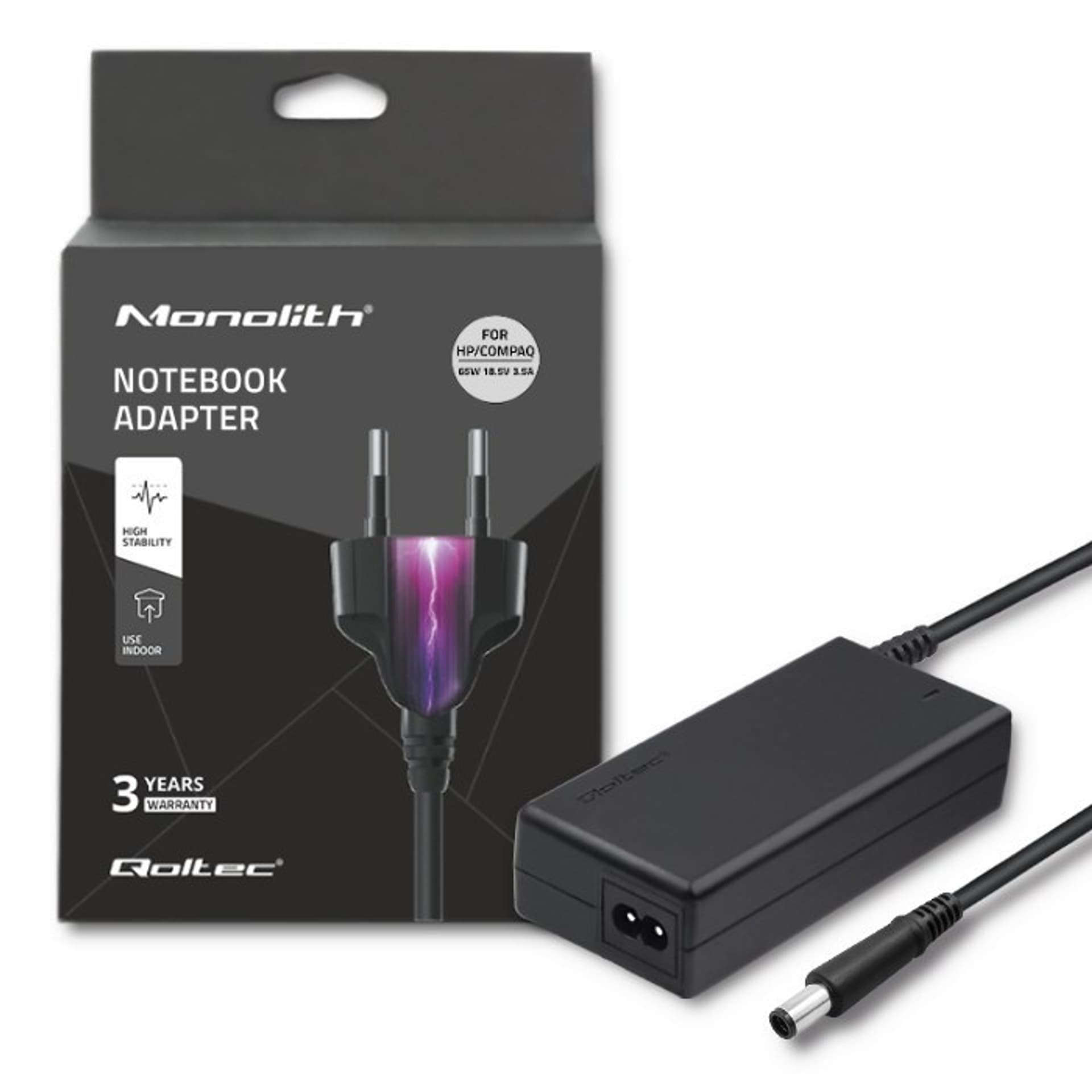

Zasilacz Qoltec 50086. do notebooka HP (; 4,74 A