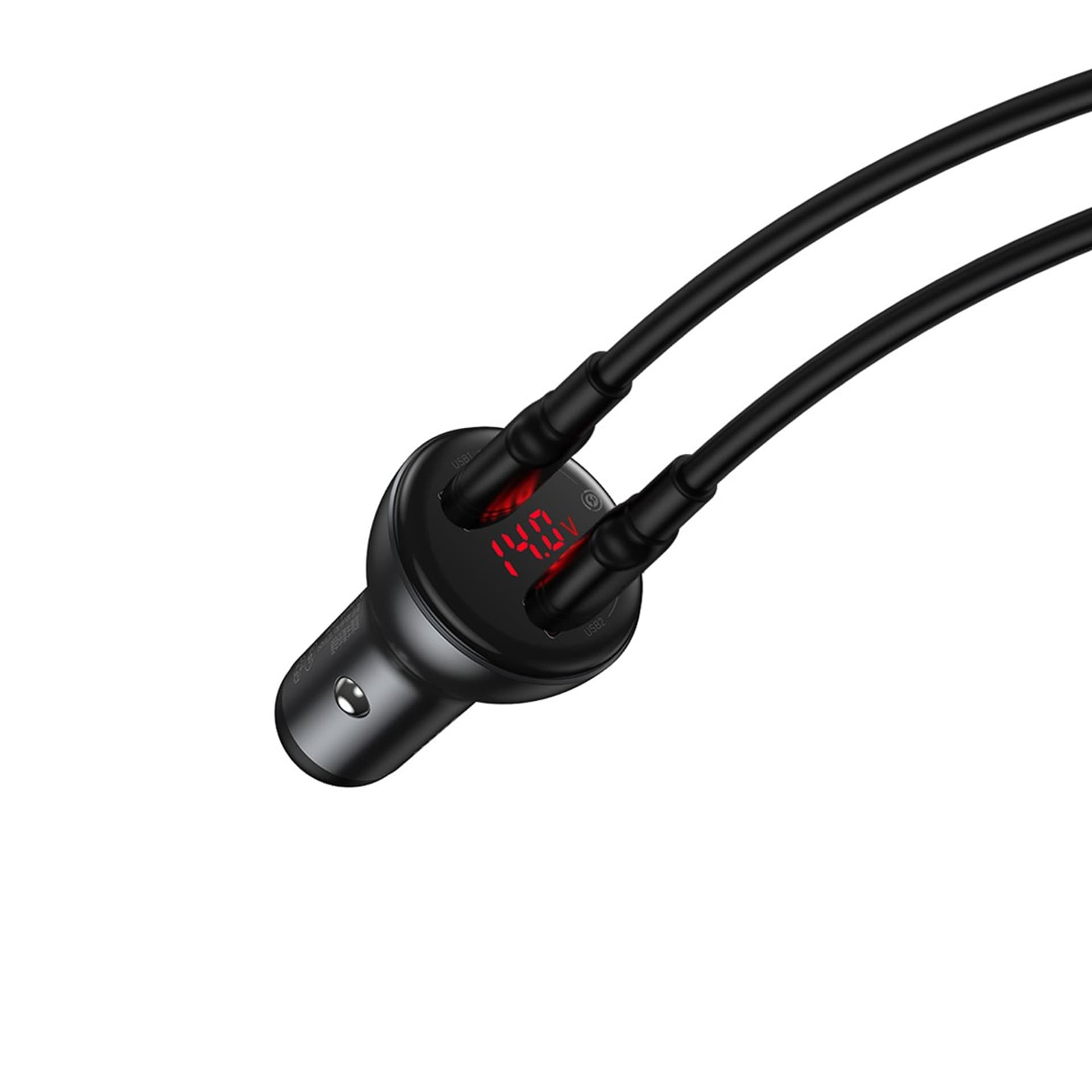 

BASEUS ŁADOWARKA SAMOCHODOWA CCBX-0G Z WYŚWIETLACZEM 2X USB, 4,8A, 24W (SZARA)
