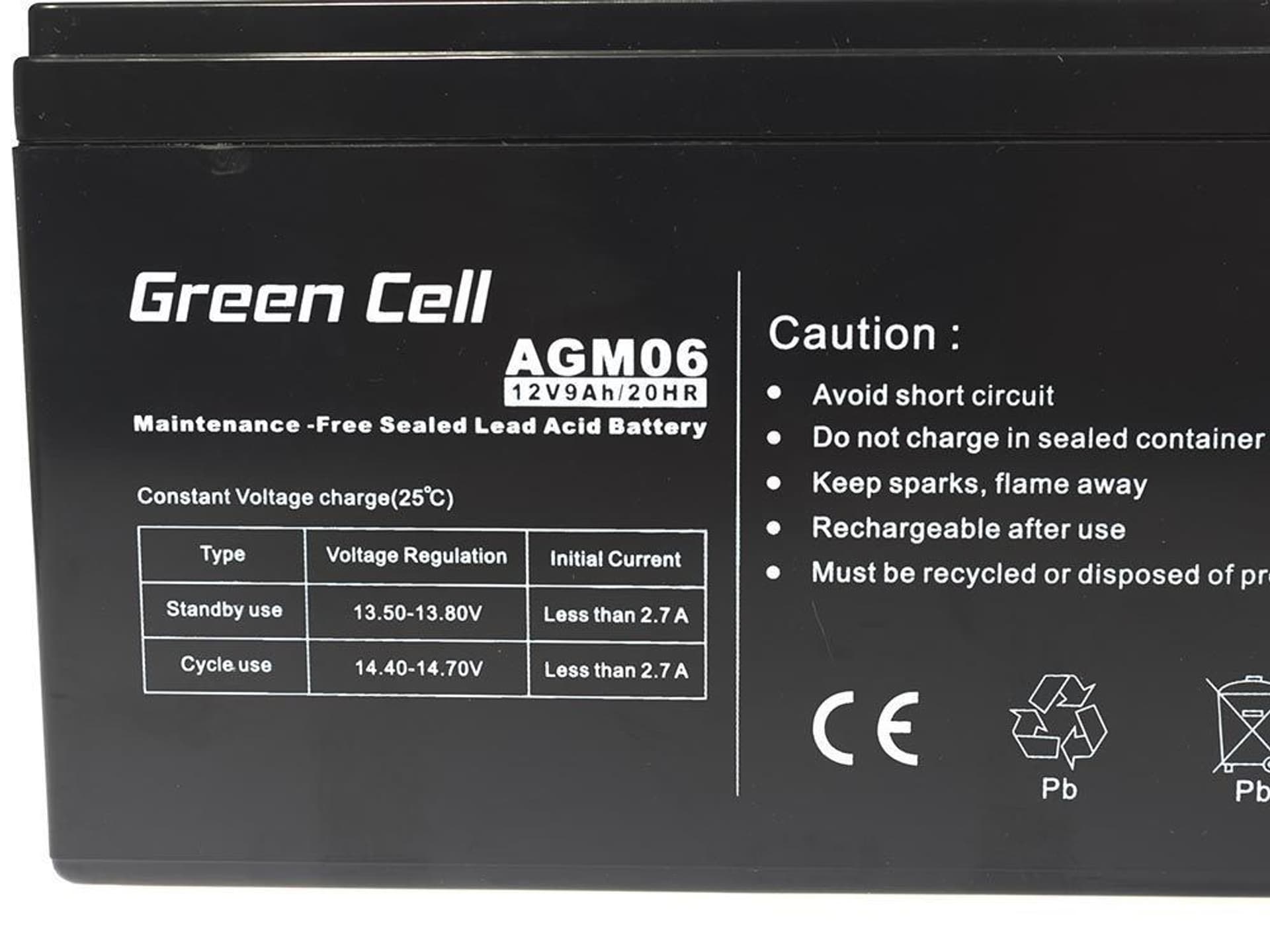 

GREEN CELL AKUMULATOR ŻELOWY AGM06 12V 9AH