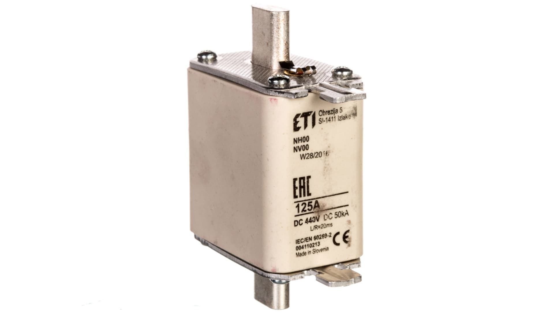 

Wkładka bezpiecznikowa NH00 125A 440V DC WT-00 004110213